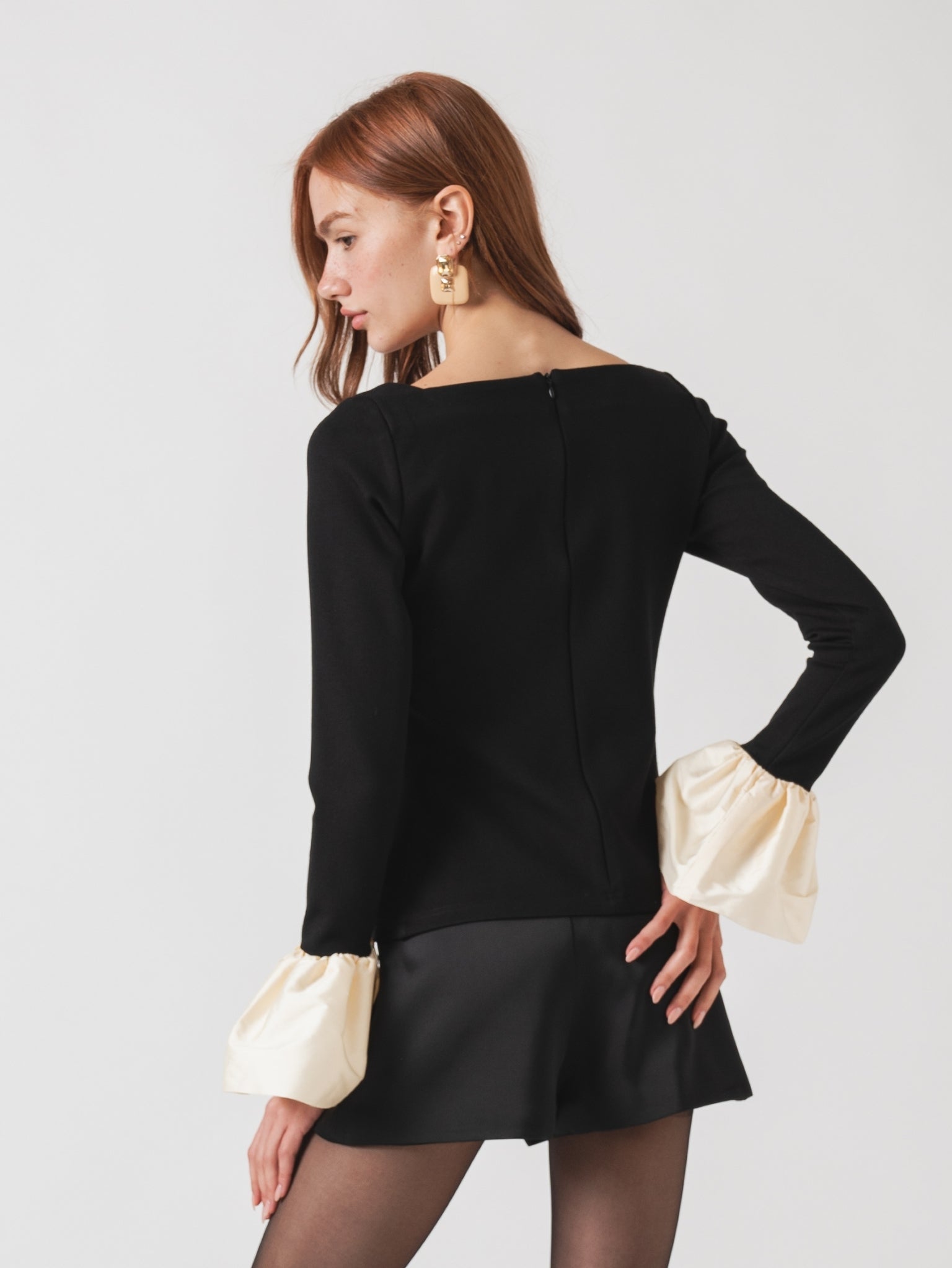 BALLAD TOP - BLACK & IVORY
