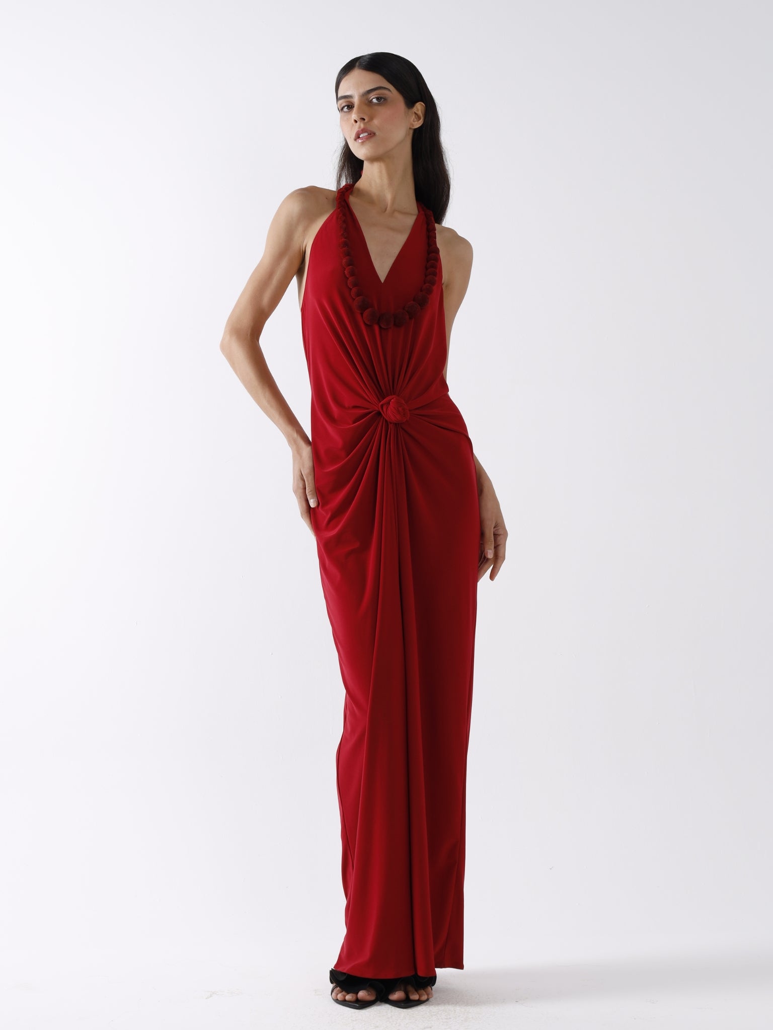 TIDE MAXI DRESS - MOSTO RED