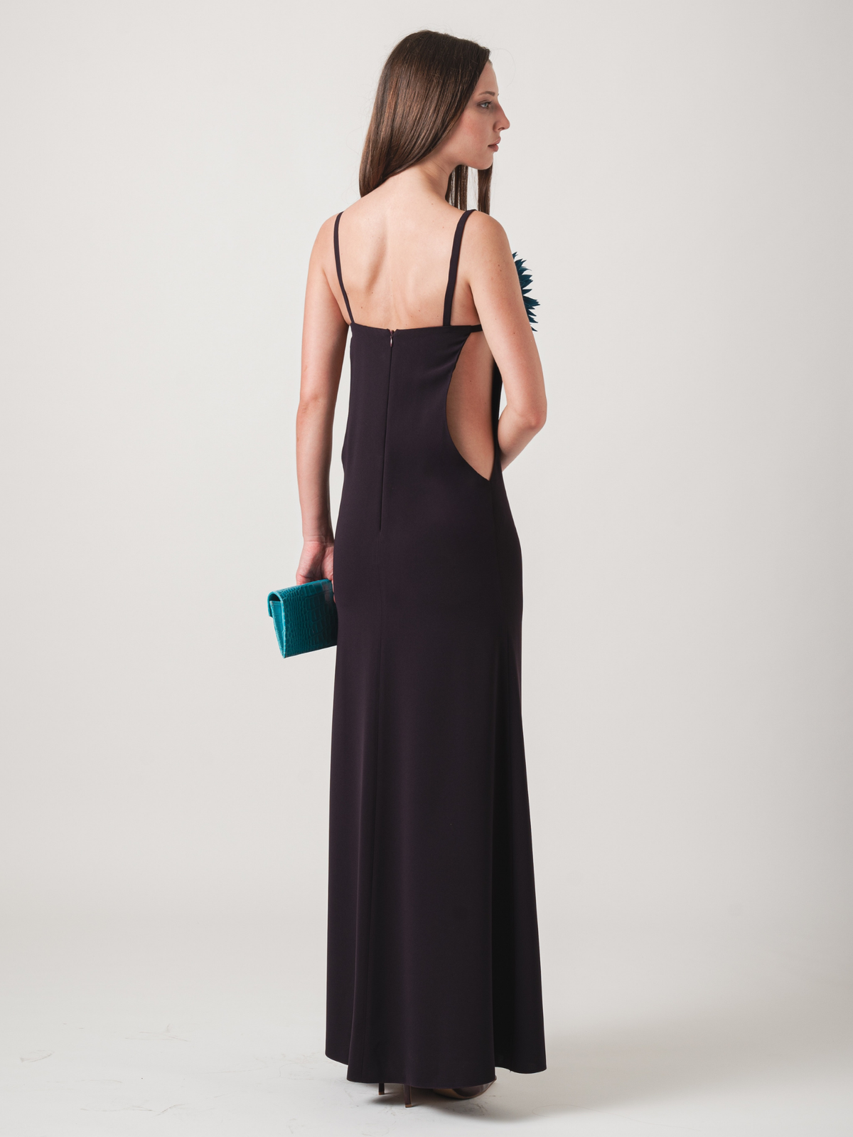 WILDFLOWER MAXI DRESS - AUBERGINE & TEAL