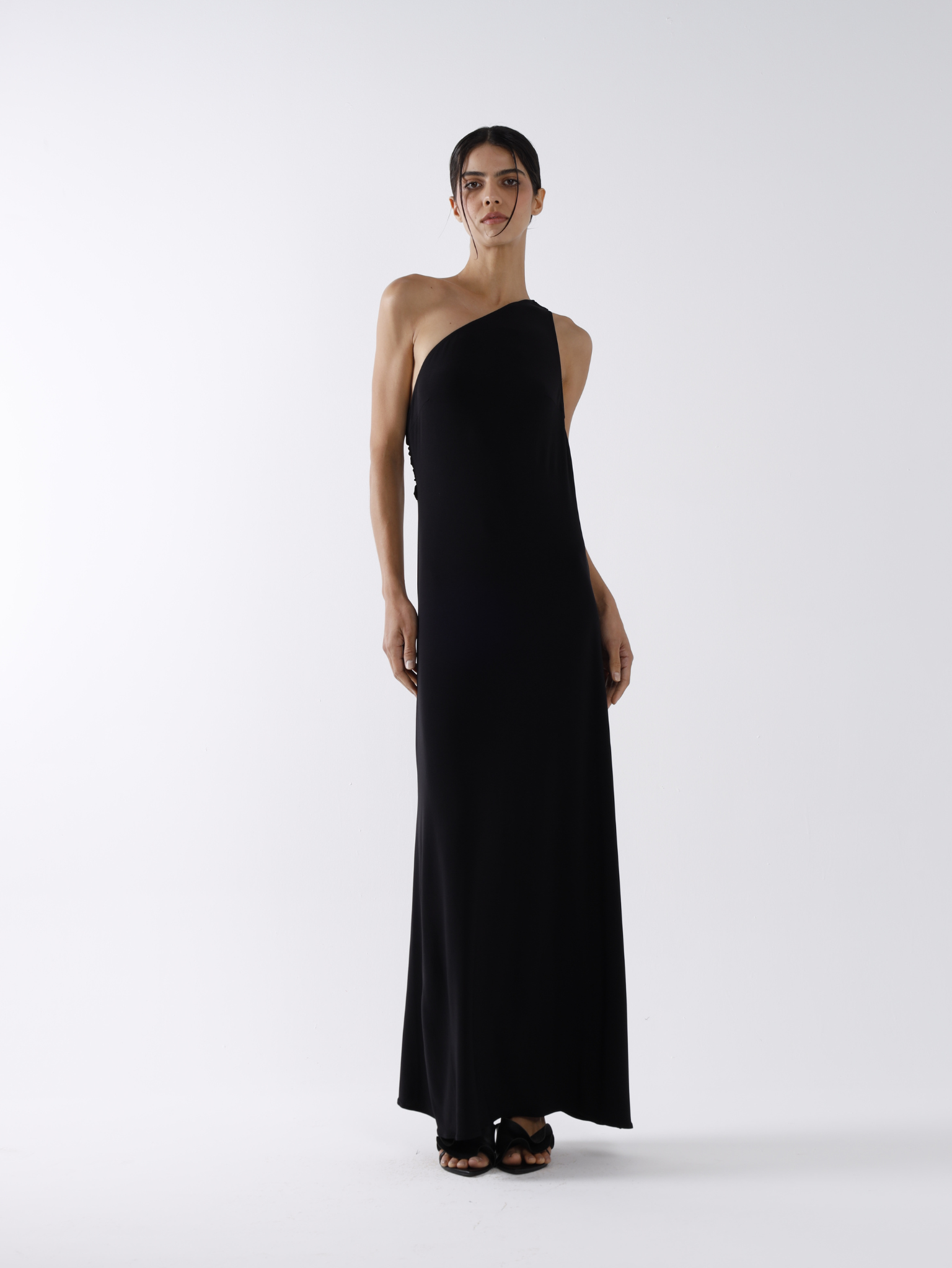 LADYBUG MAXI DRESS - BLACK AND WHITE