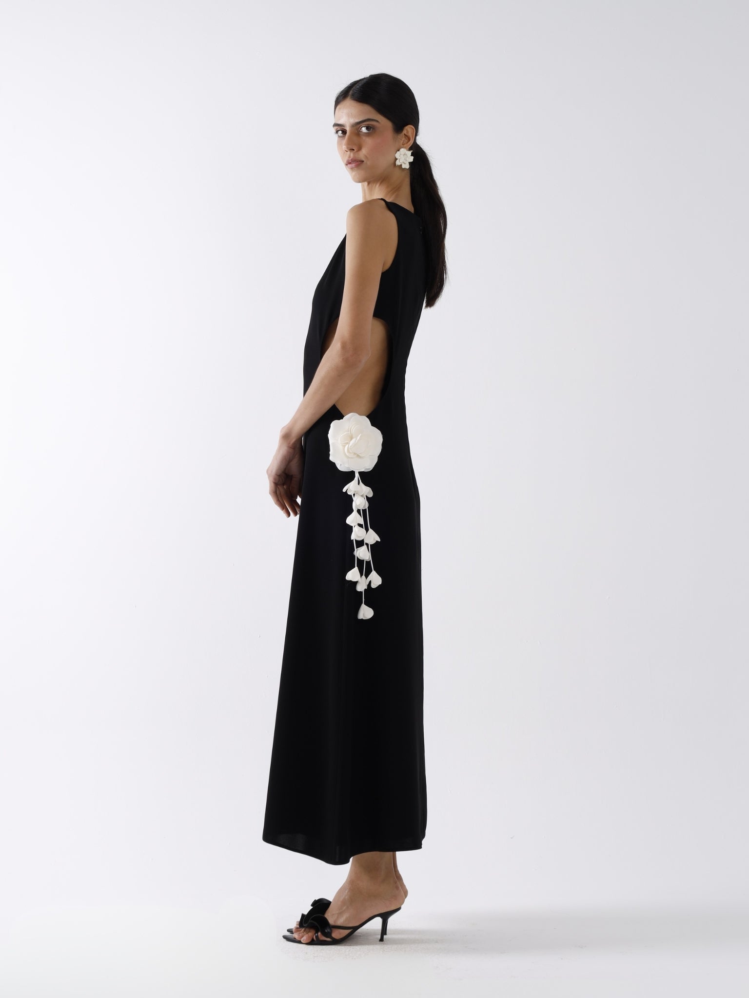 IRIS MAXI DRESS - BLACK AND WHITE