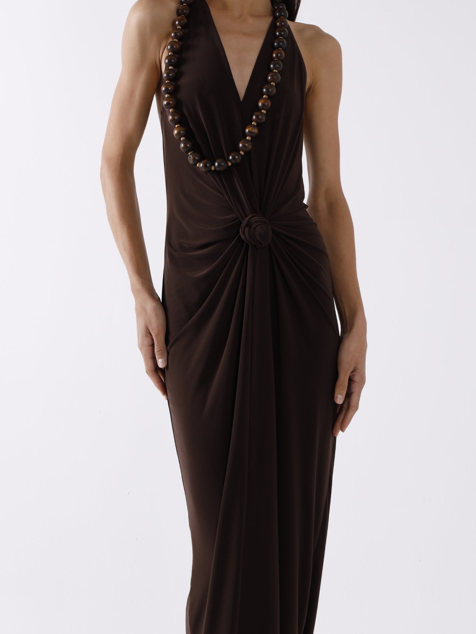 TIDE MAXI DRESS - CHOCOLATE