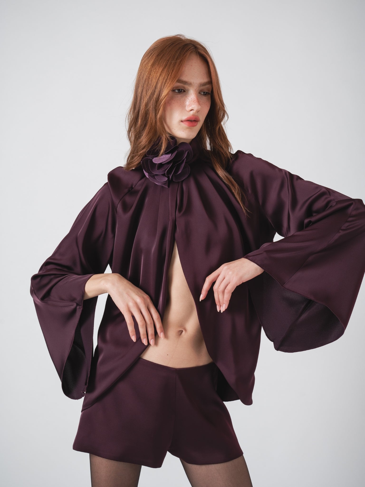 LYRA TOP - AUBERGINE