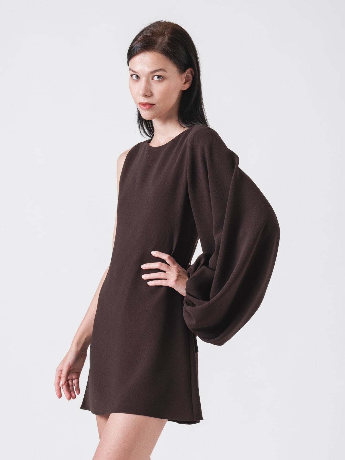 UNI MINI DRESS - CHOCOLATE