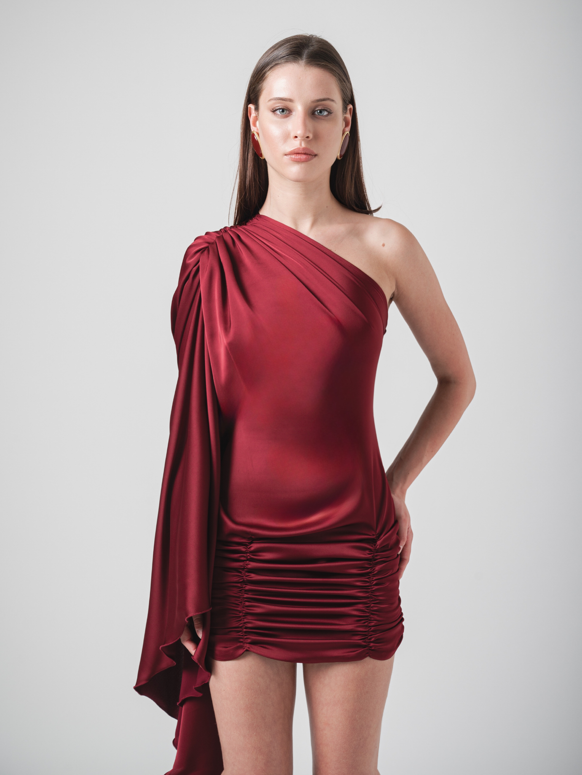 LUCIA MINI DRESS - WINE