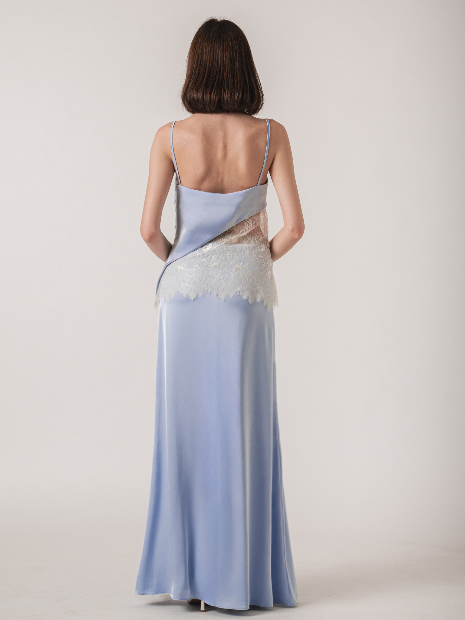 LACY TOP - POWDER BLUE