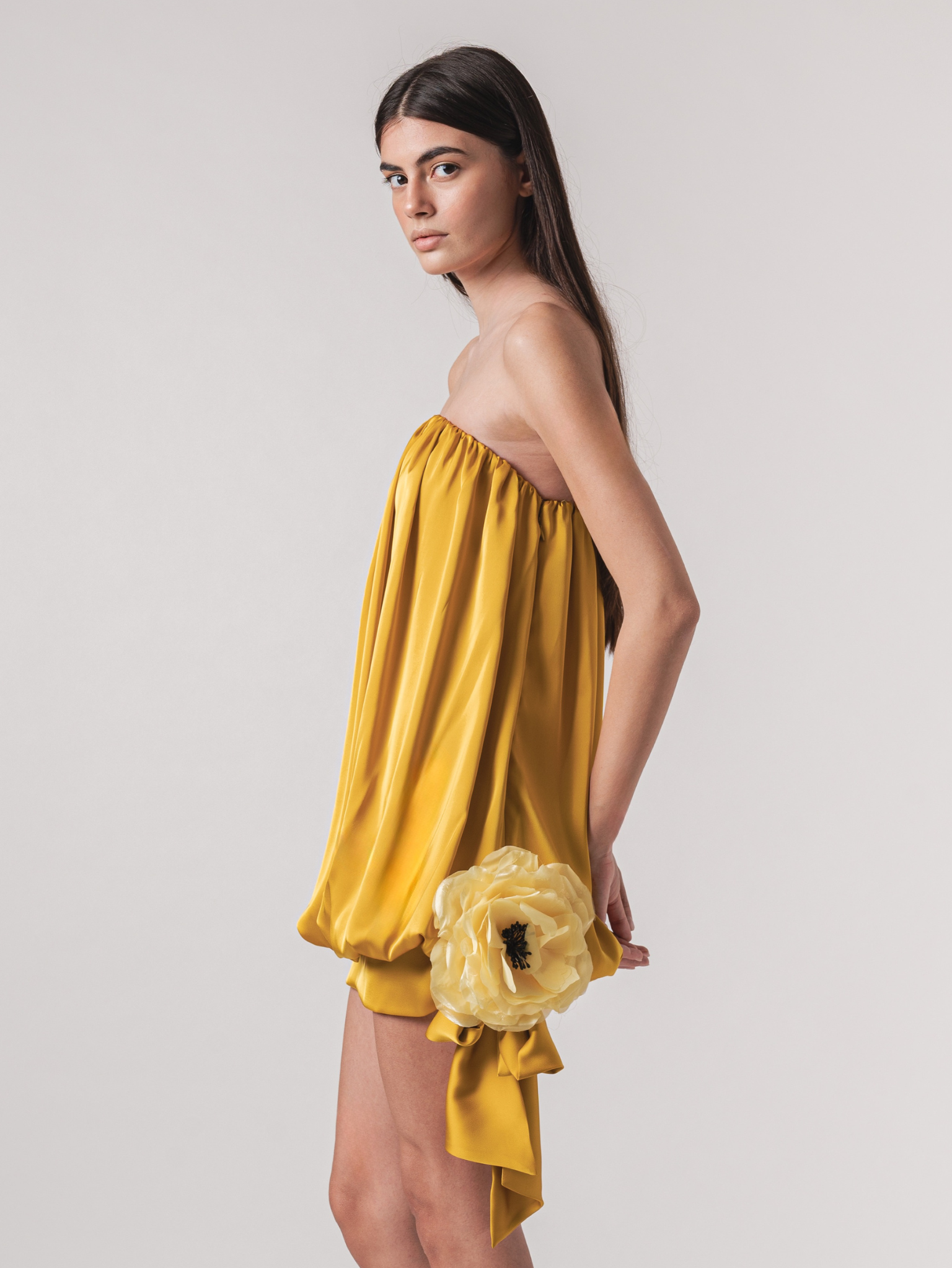 CLOÉ MINI DRESS - OCHRE