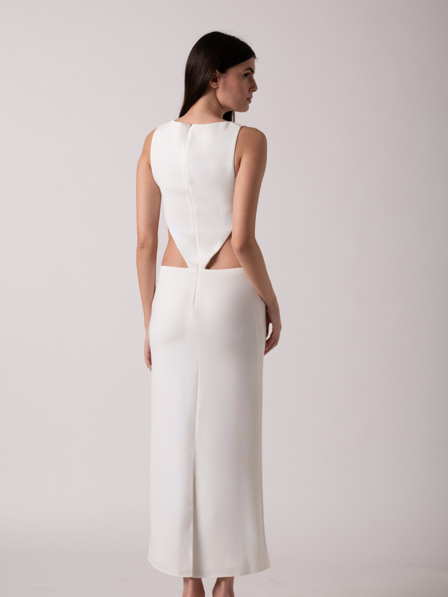 SOFIA MIDI DRESS - OFF WHITE