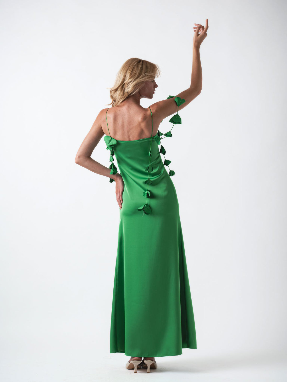 PETAL MAXI DRESS - GREEN