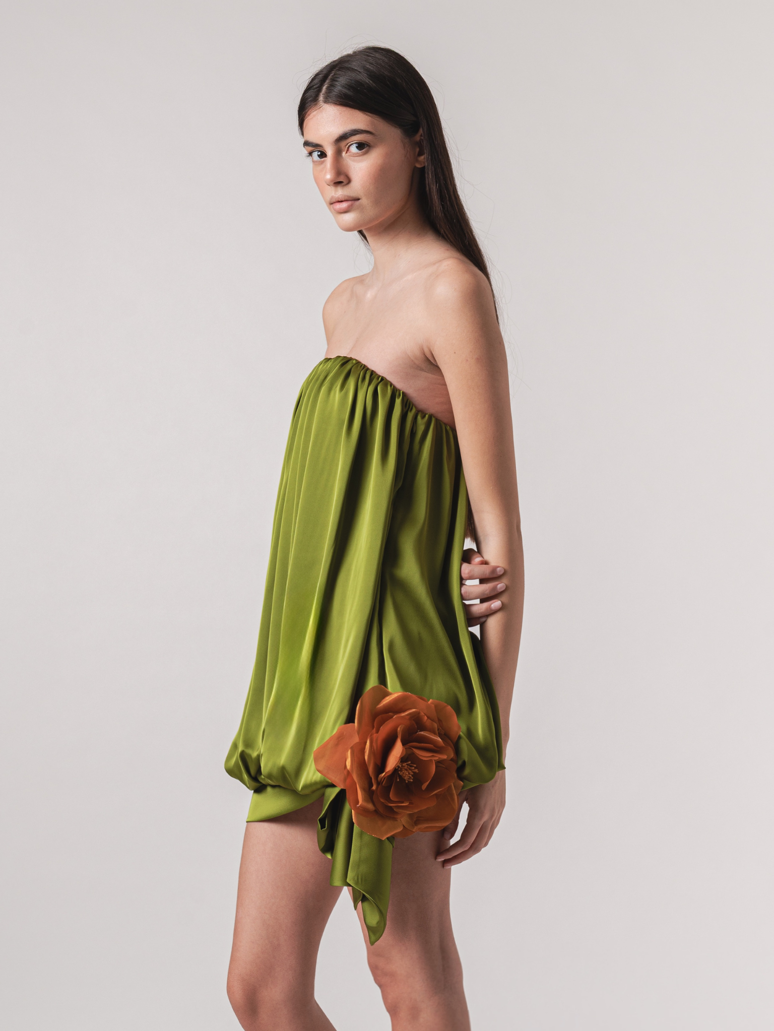 CLOÉ MINI DRESS - OLIVE