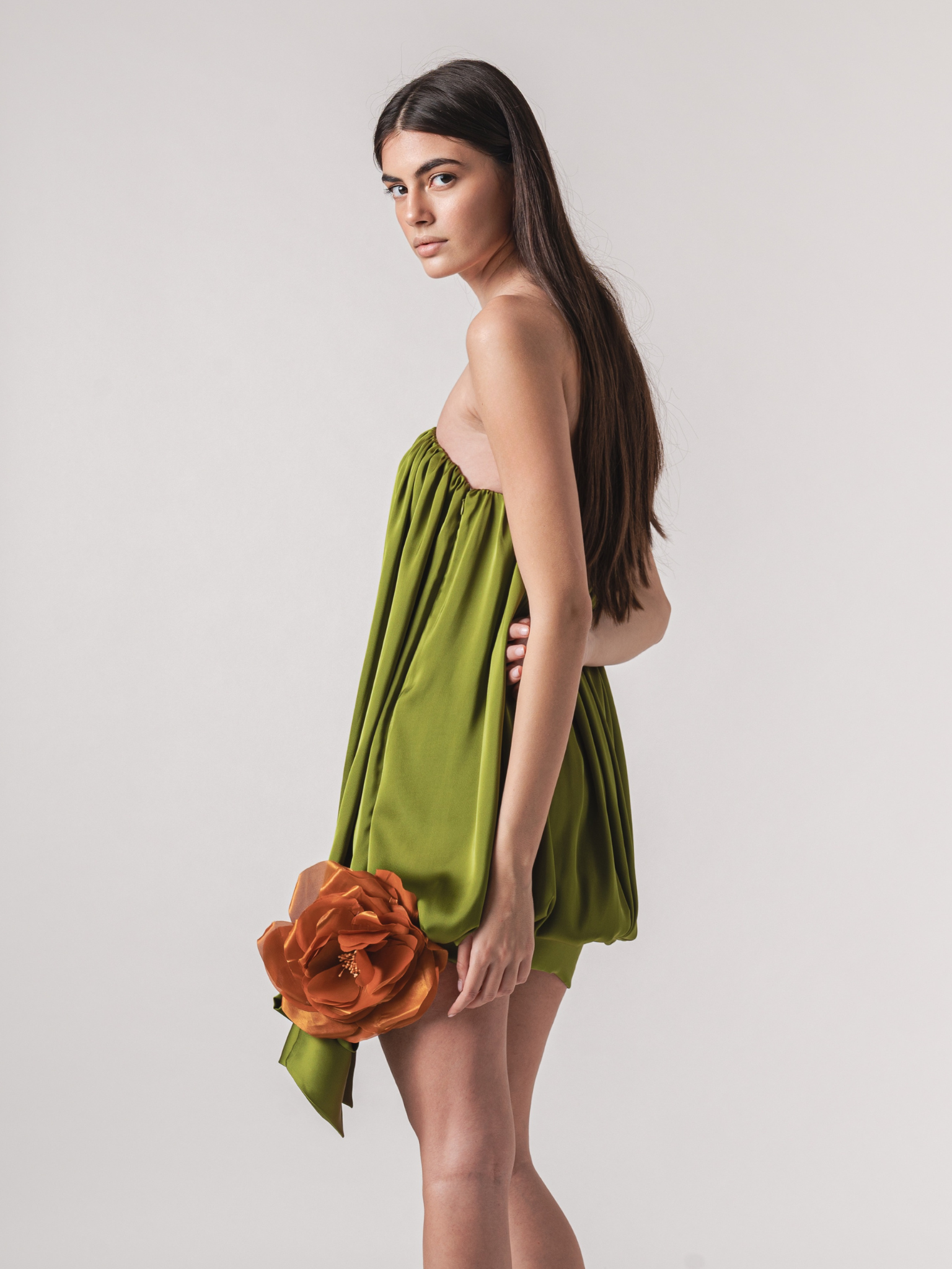 CLOÉ MINI DRESS - OLIVE