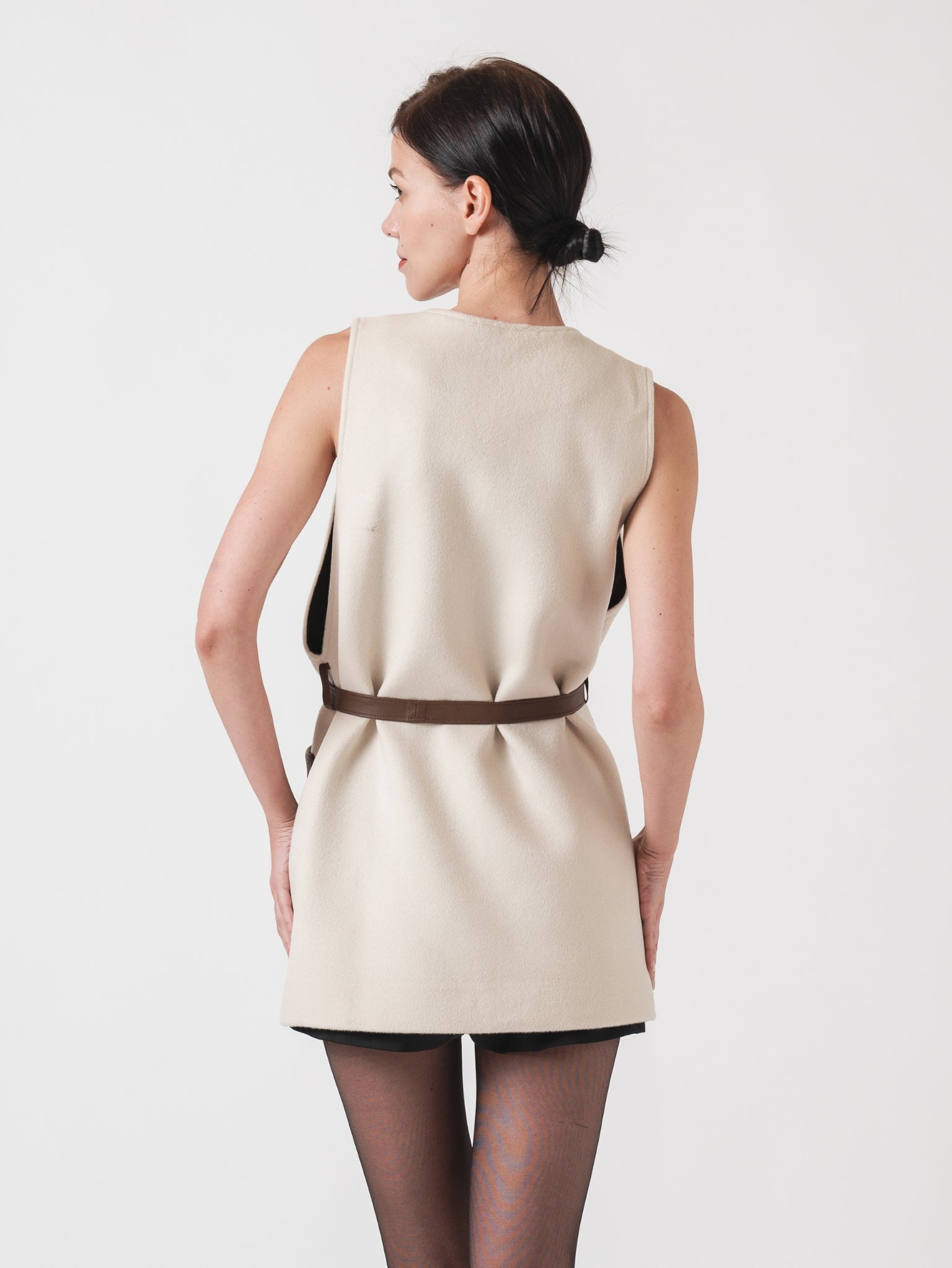 FUSION GILET - OFF WHITE CASHMERE BLEND