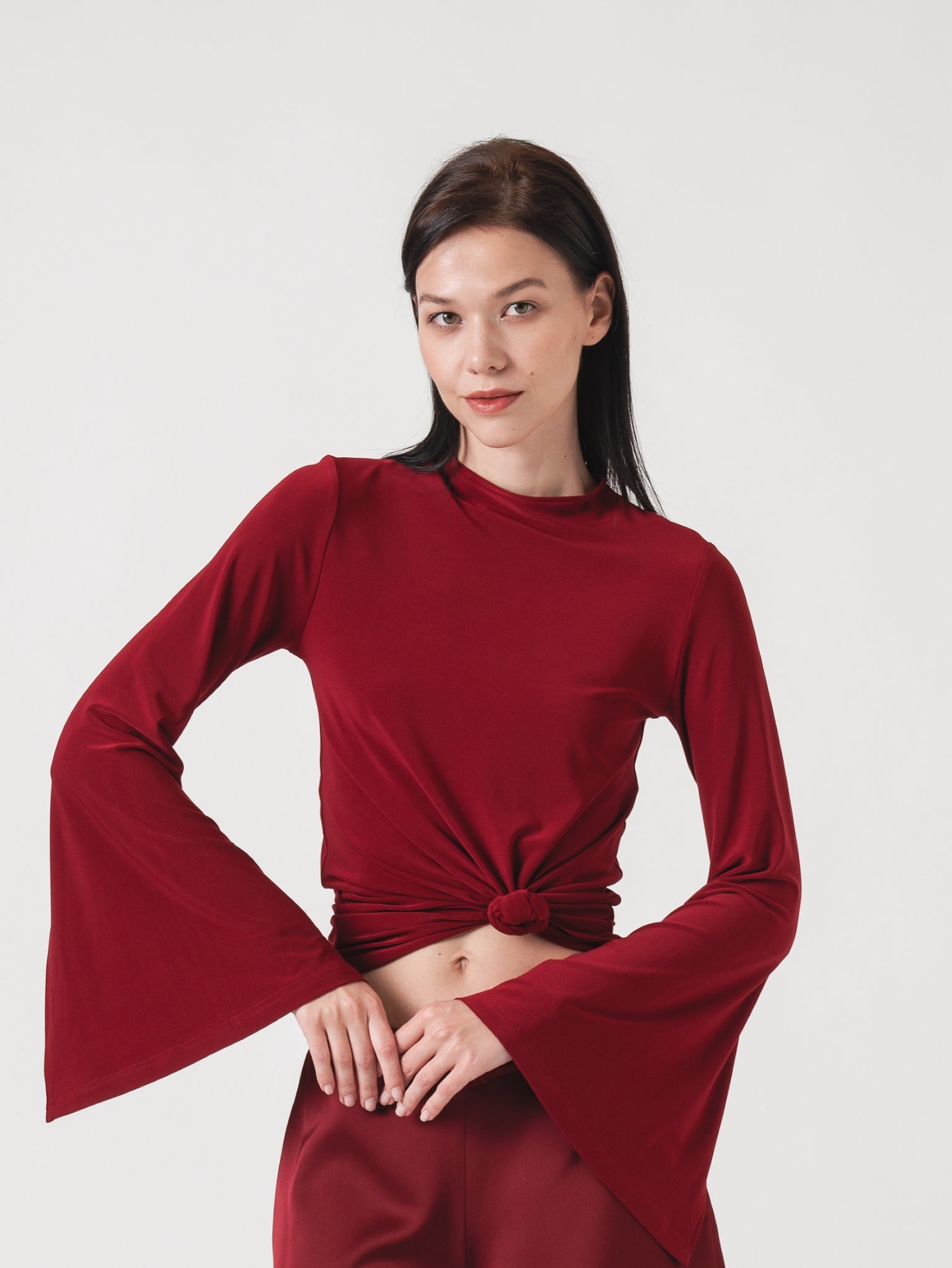 TIDE LONG SLEEVE TOP - RED