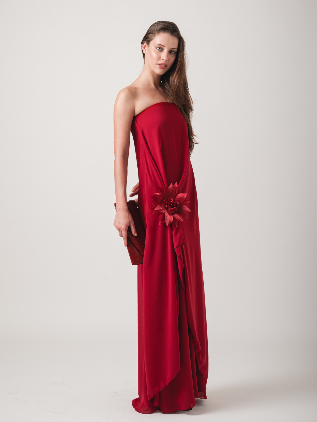 AMALIA MAXI DRESS - CHERRY RED