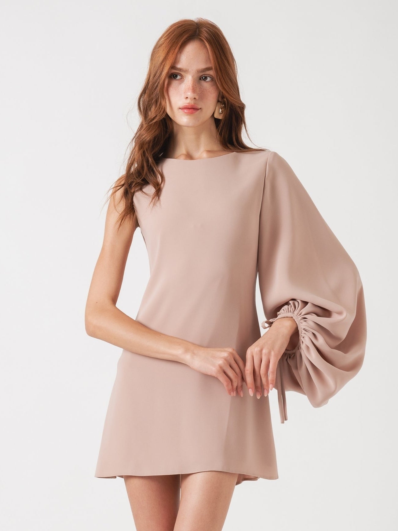 UNI MINI DRESS - BEIGE