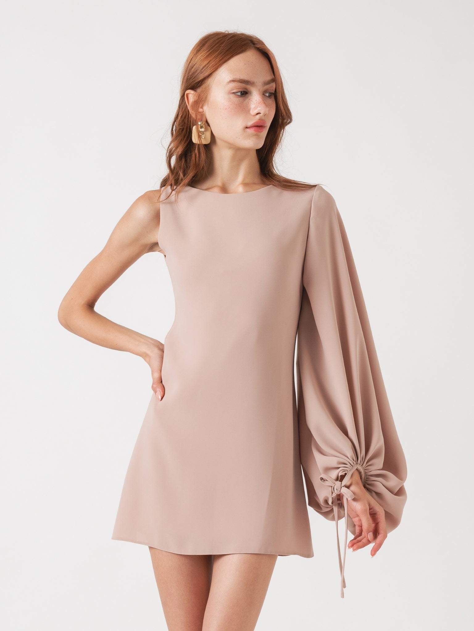 UNI MINI DRESS - BEIGE
