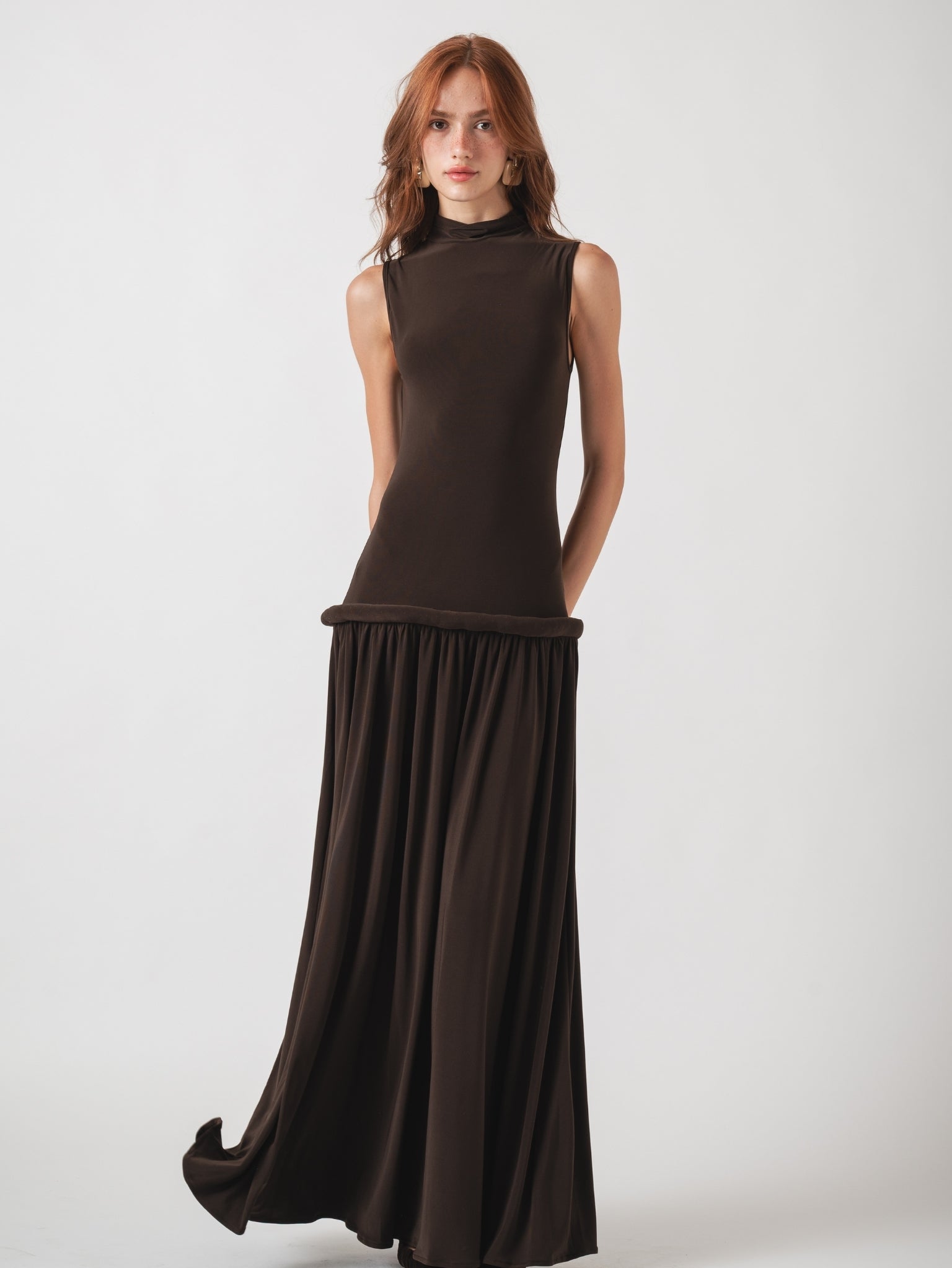 ÉLODIE MAXI DRESS - CHOCOLATE