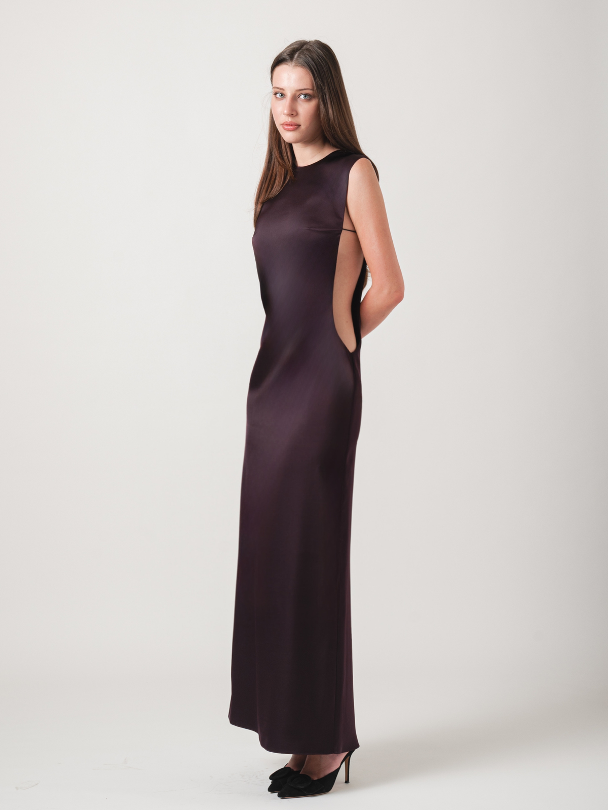 LIRA MAXI DRESS - AUBERGINE