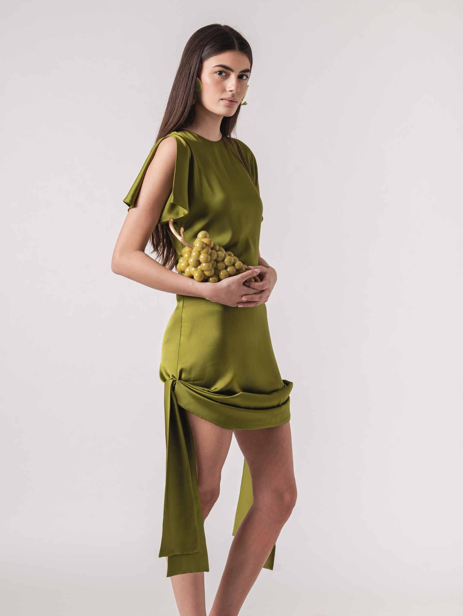 JOY MINI DRESS - OLIVE