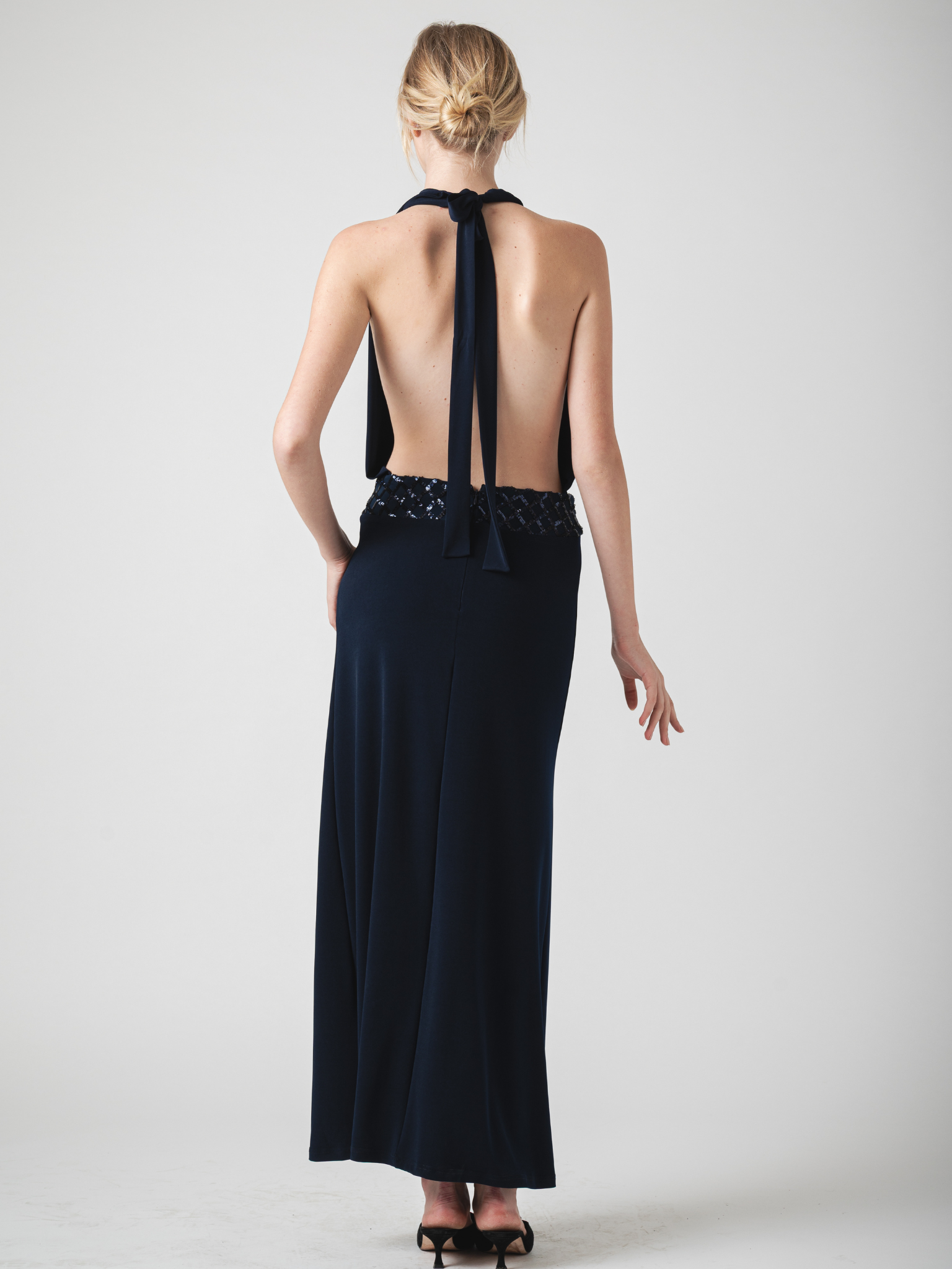 HALO MAXI DRESS - NAVY