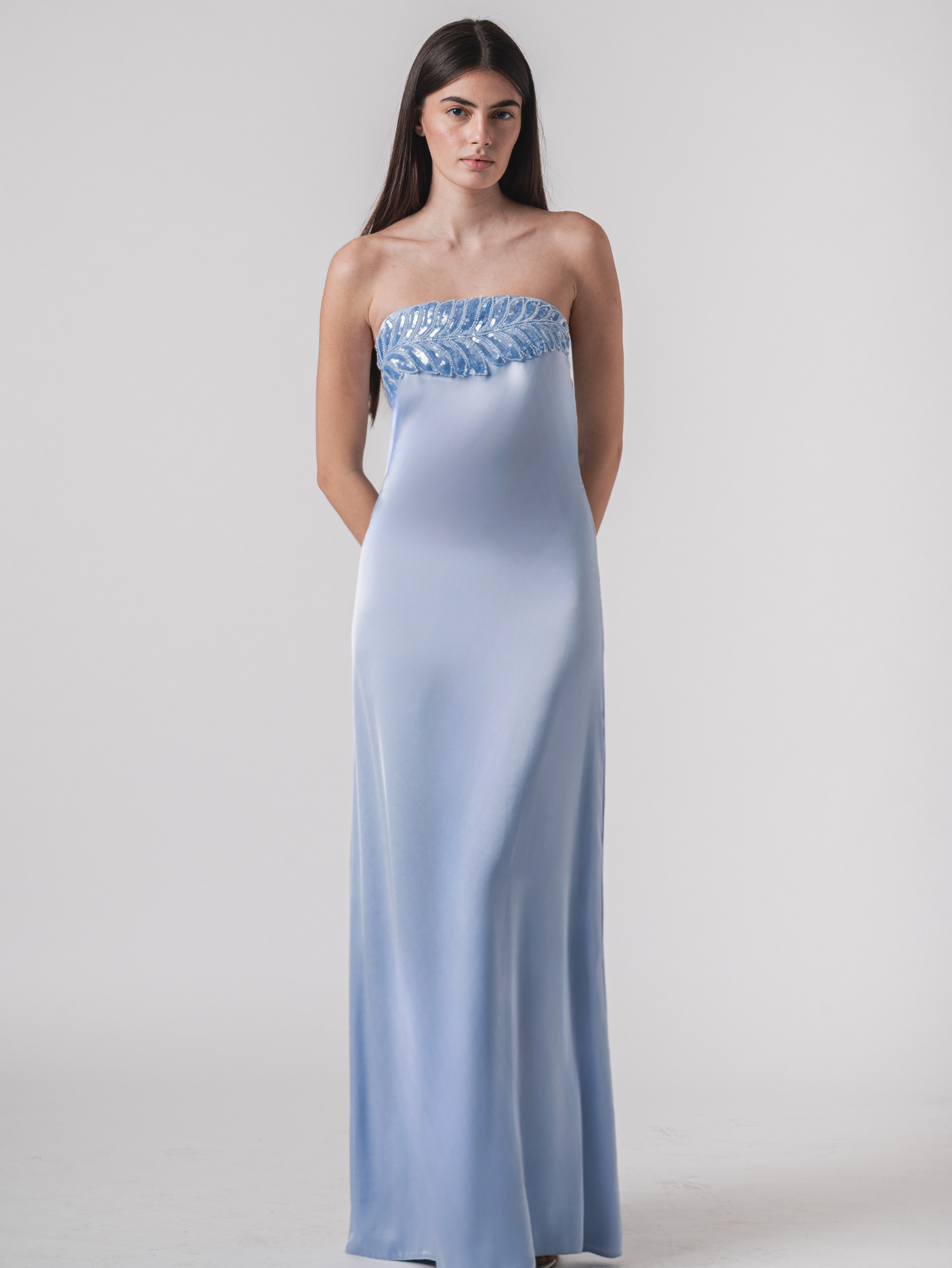 DARIA MAXI DRESS - LIGHT BLUE