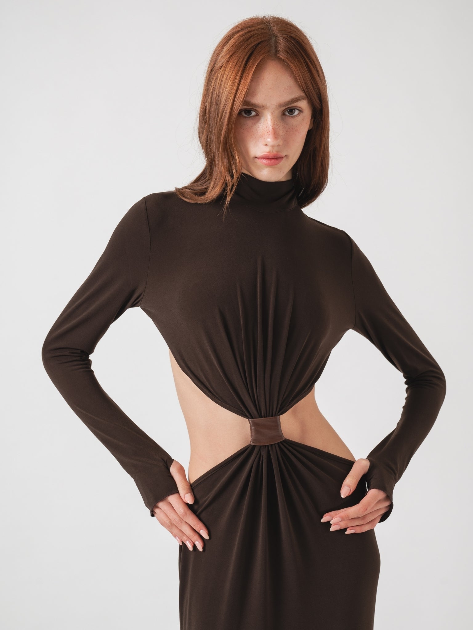 BRUME MAXI DRESS - CHOCOLATE