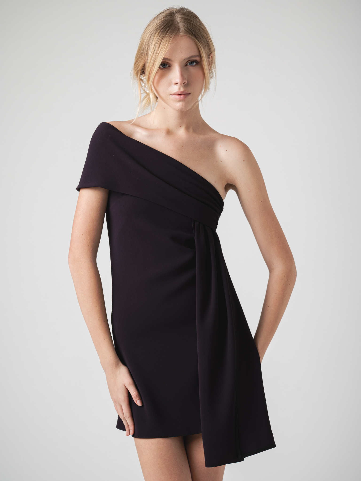 LILA MINI DRESS - AUBERGINE