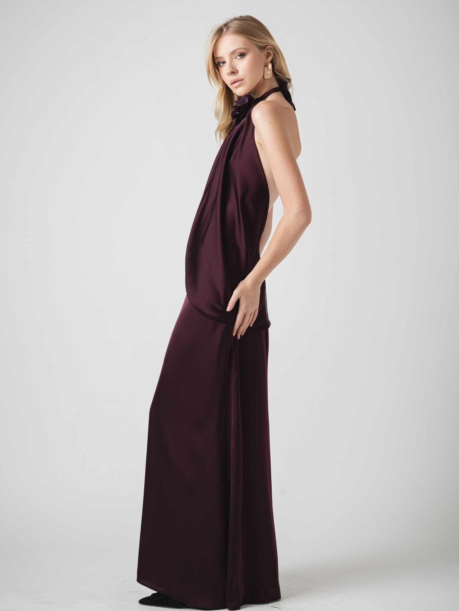 LILY TOP - AUBERGINE