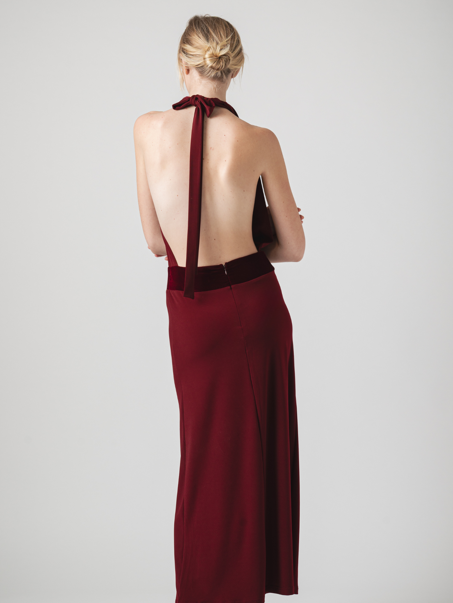 HALO MAXI DRESS - WINE