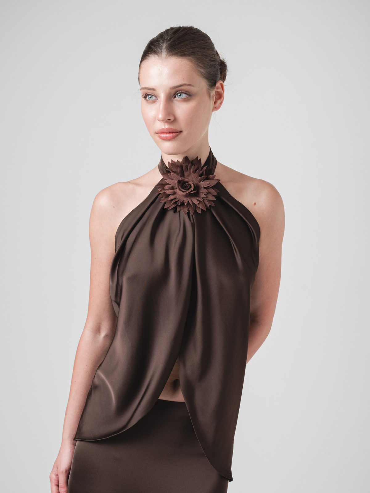 LILY TOP - CHOCOLATE