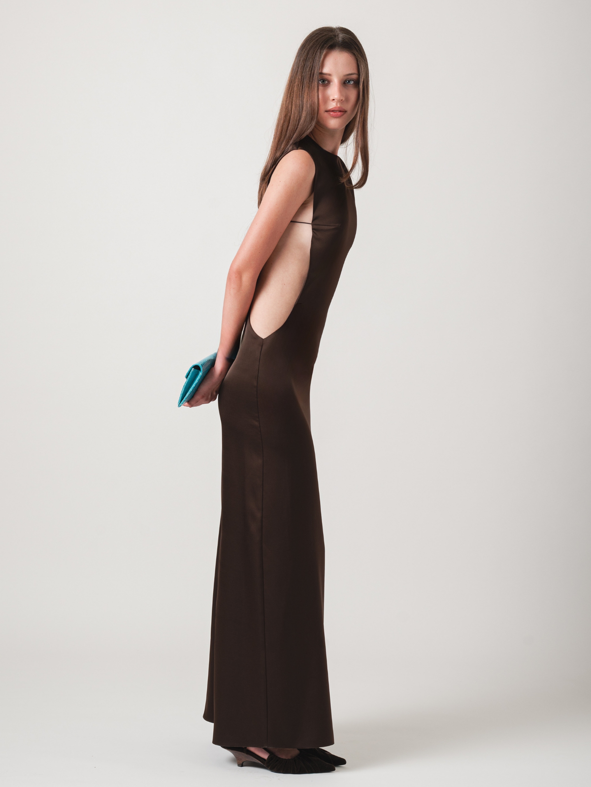LIRA MAXI DRESS - CHOCOLATE