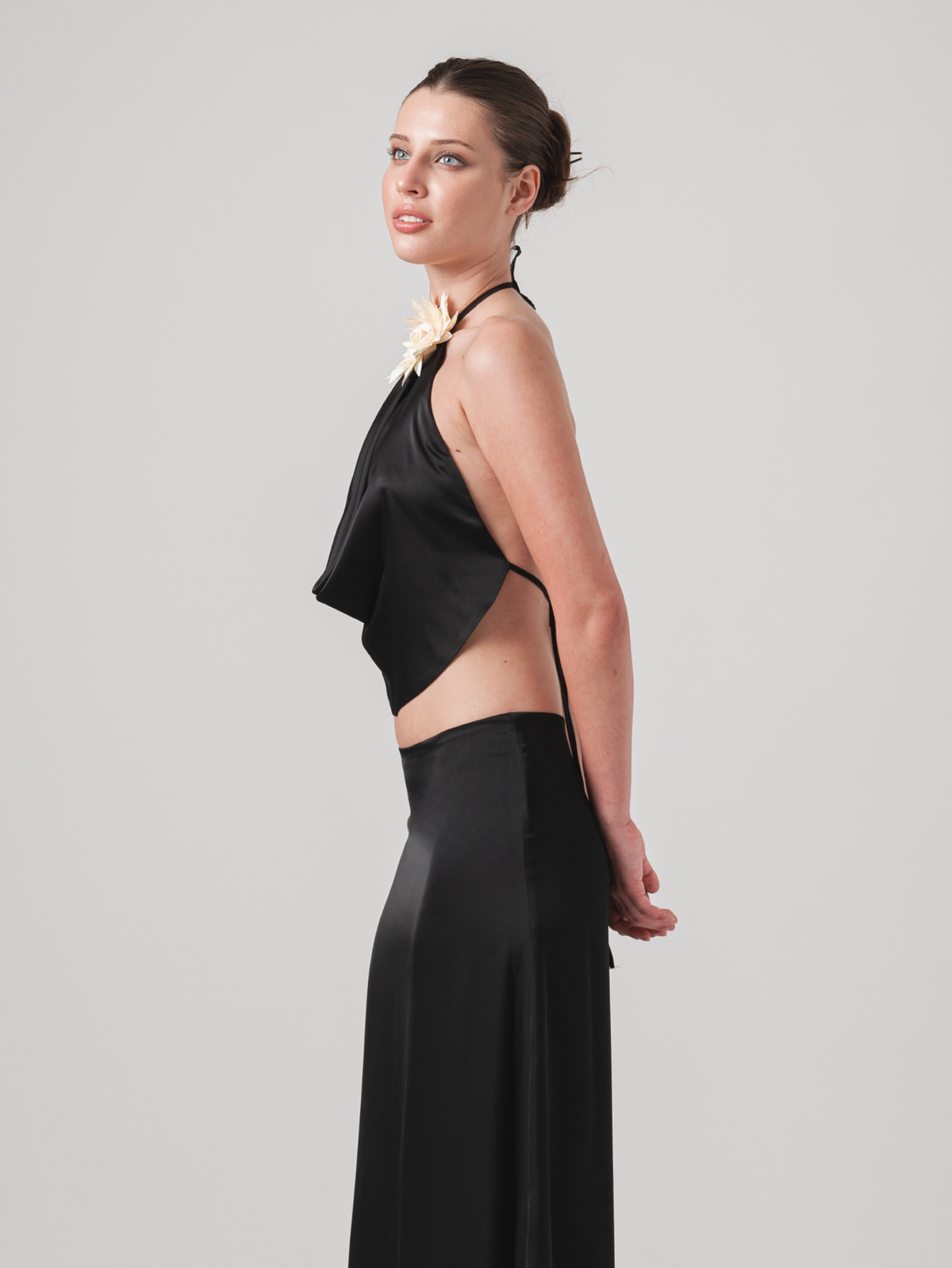 FIORE TOP - BLACK & CREAM