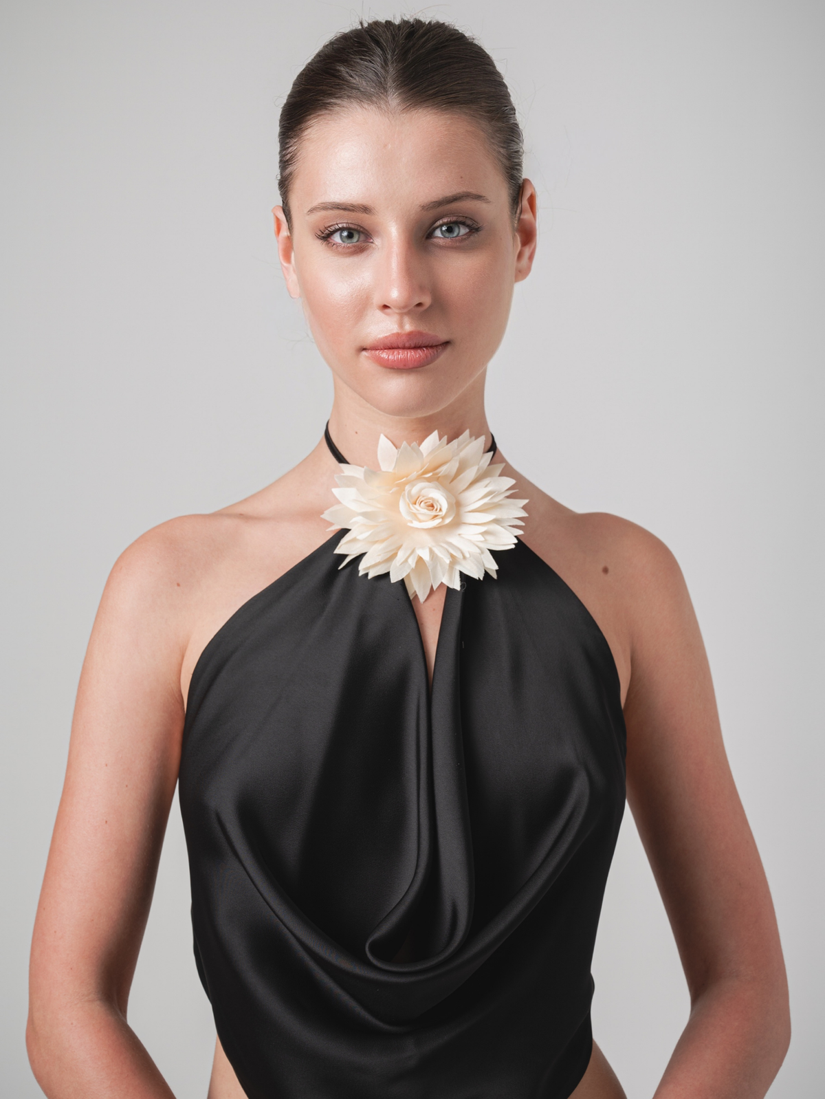 FIORE TOP - BLACK & CREAM