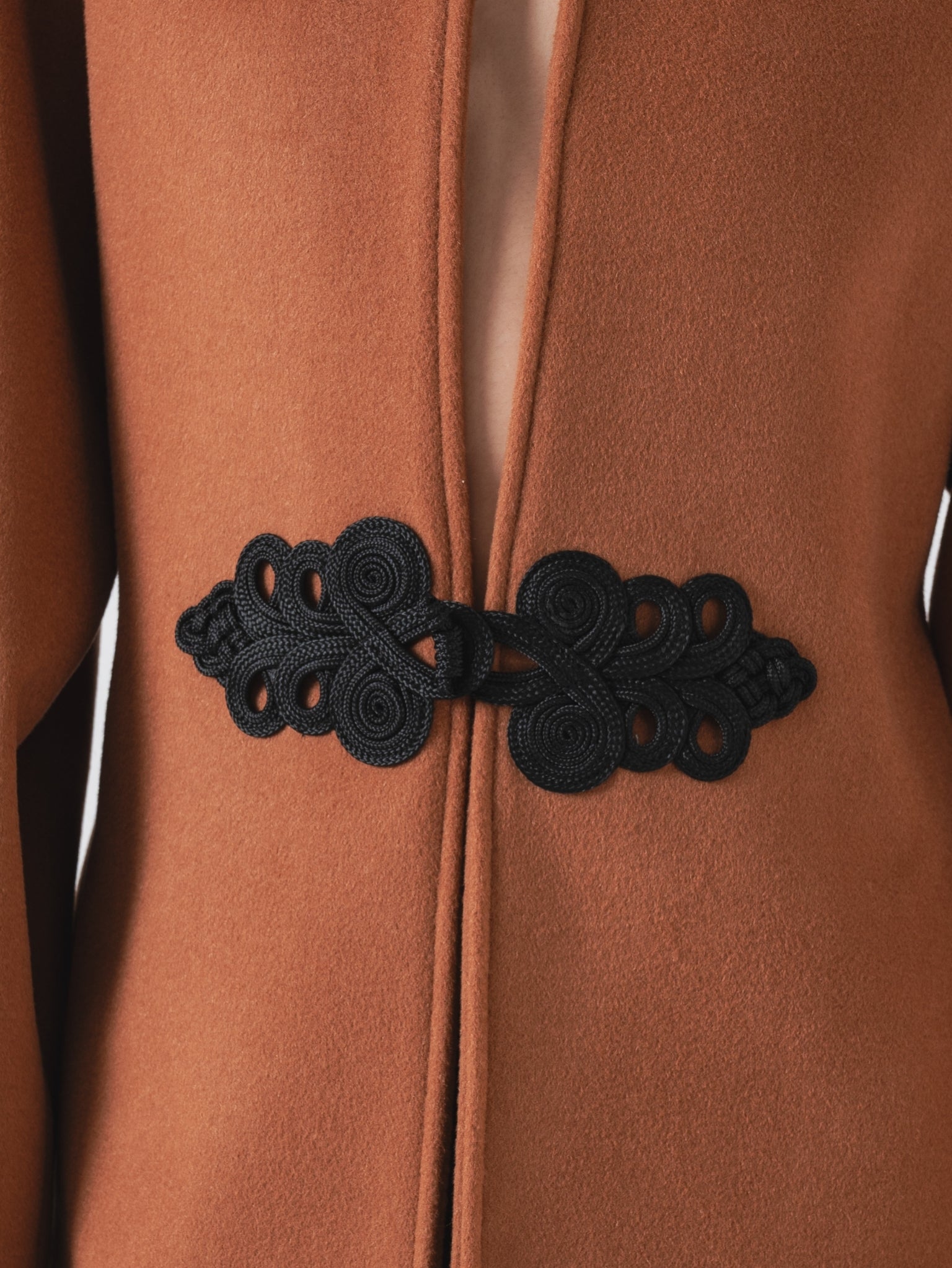 LOTUS SHORT COAT - BRICK WOOL