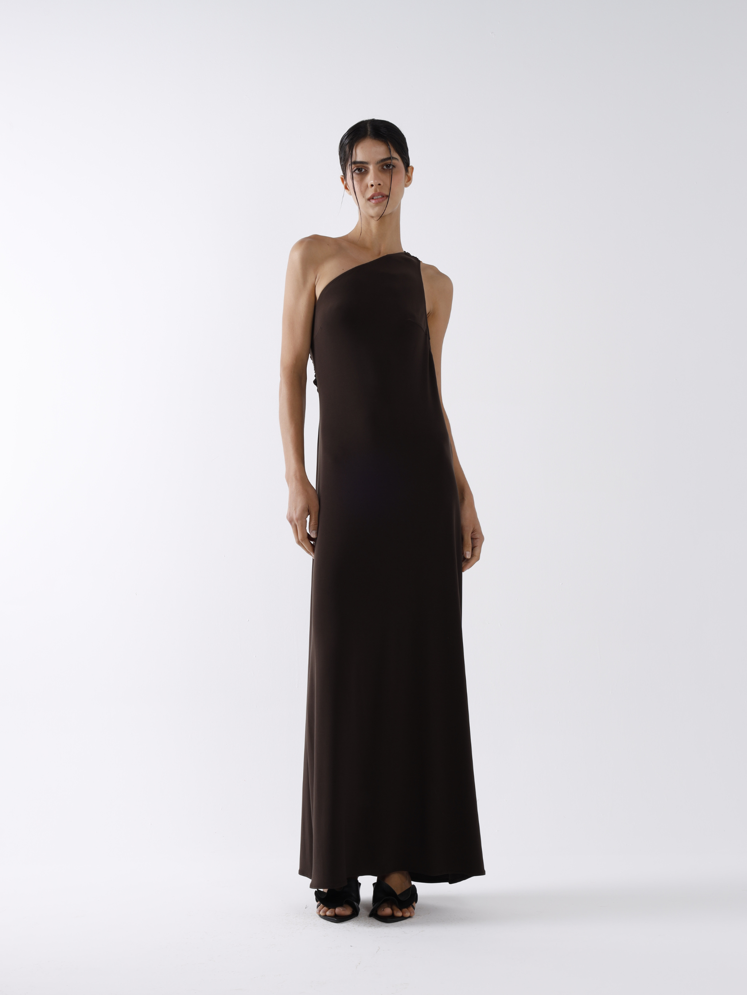 LADYBUG MAXI DRESS - BROWN & ORANGE