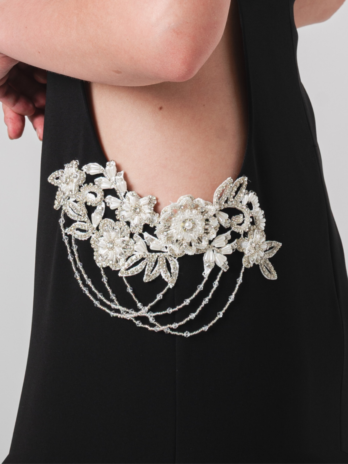 ISLA MAXI DRESS - EMBELLISHED BLACK