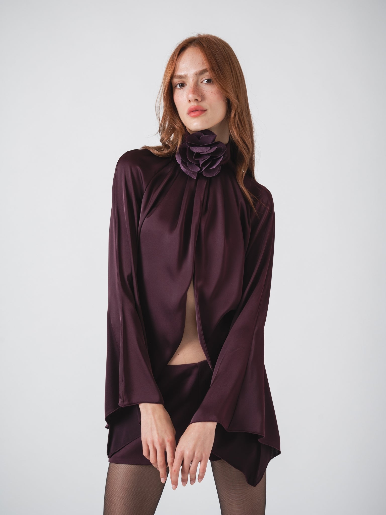 LYRA TOP - AUBERGINE