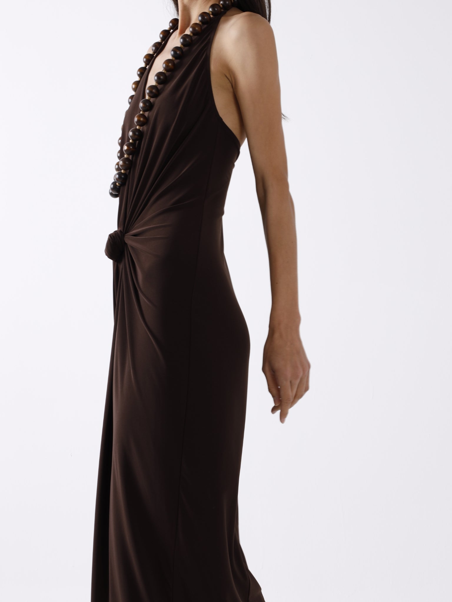 TIDE MAXI DRESS - CHOCOLATE