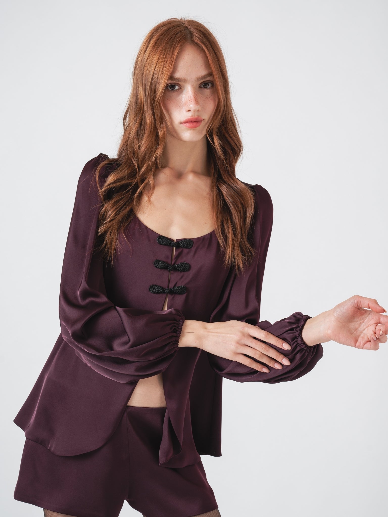 LOTUS TOP - AUBERGINE