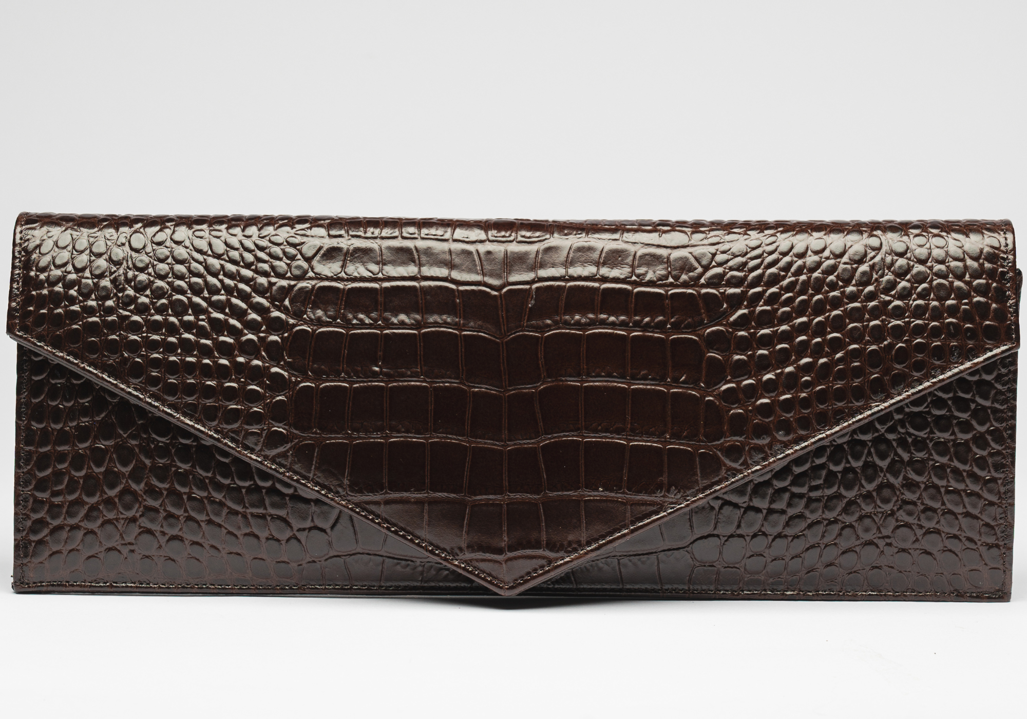THE ENVELOPE CLUTCH - CHOCOLATE