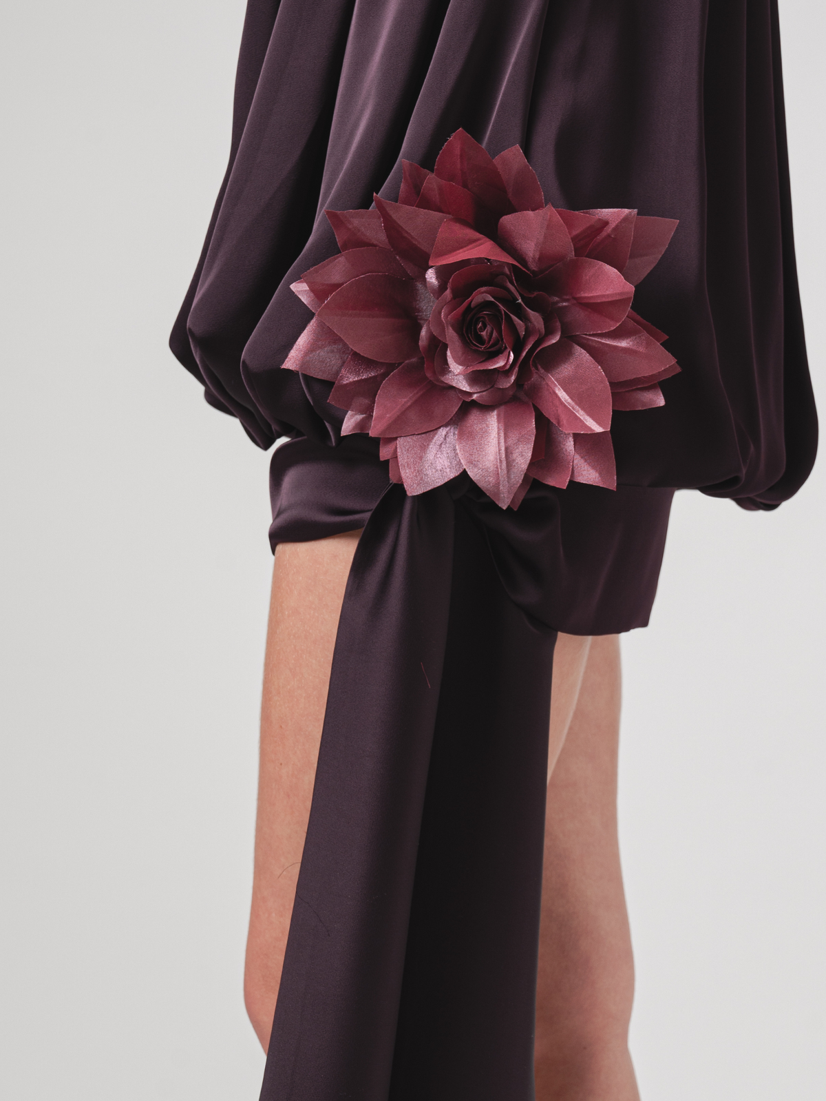 CLOÉ MINI DRESS - AUBERGINE