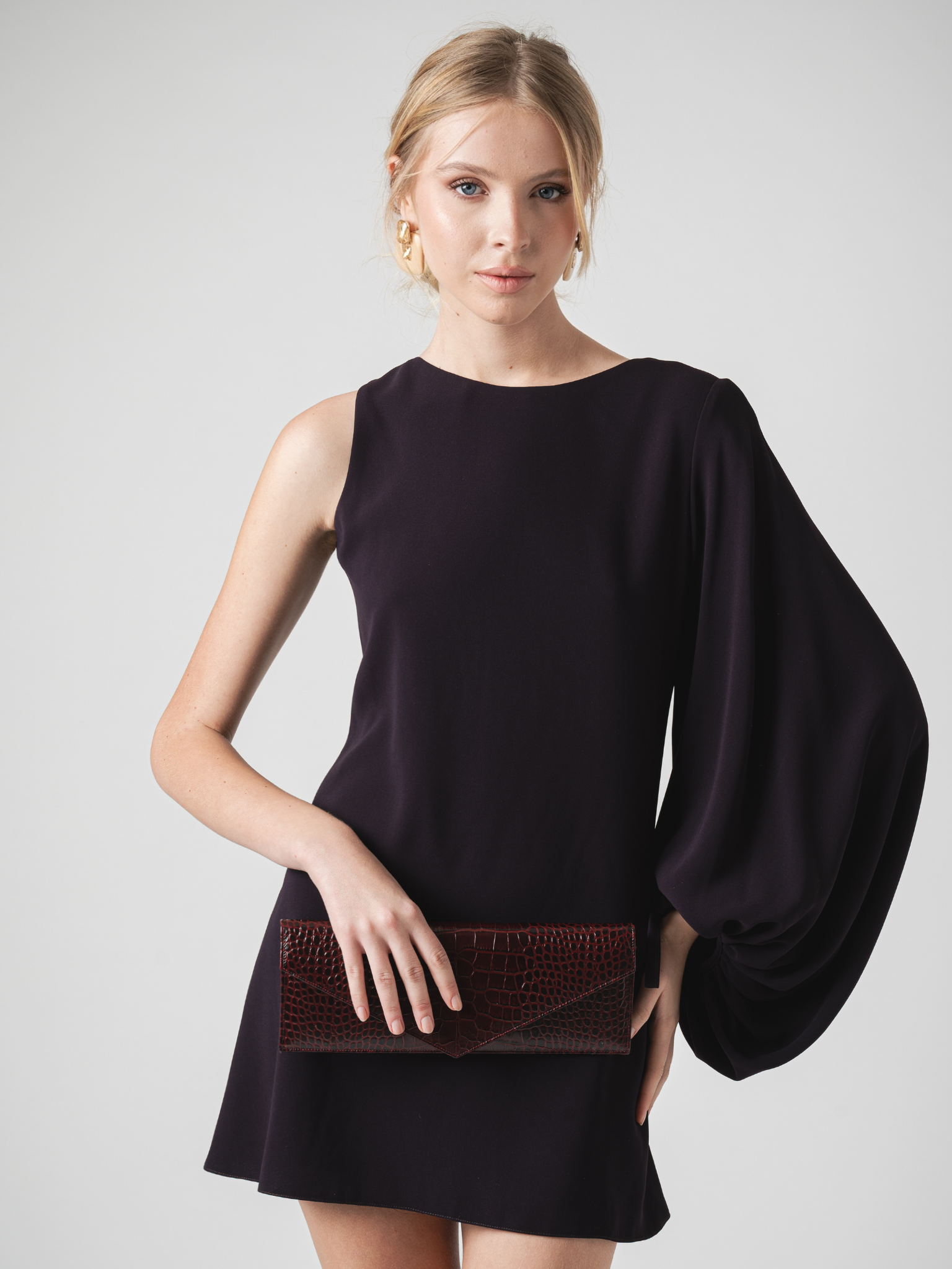 UNI MINI DRESS - AUBERGINE