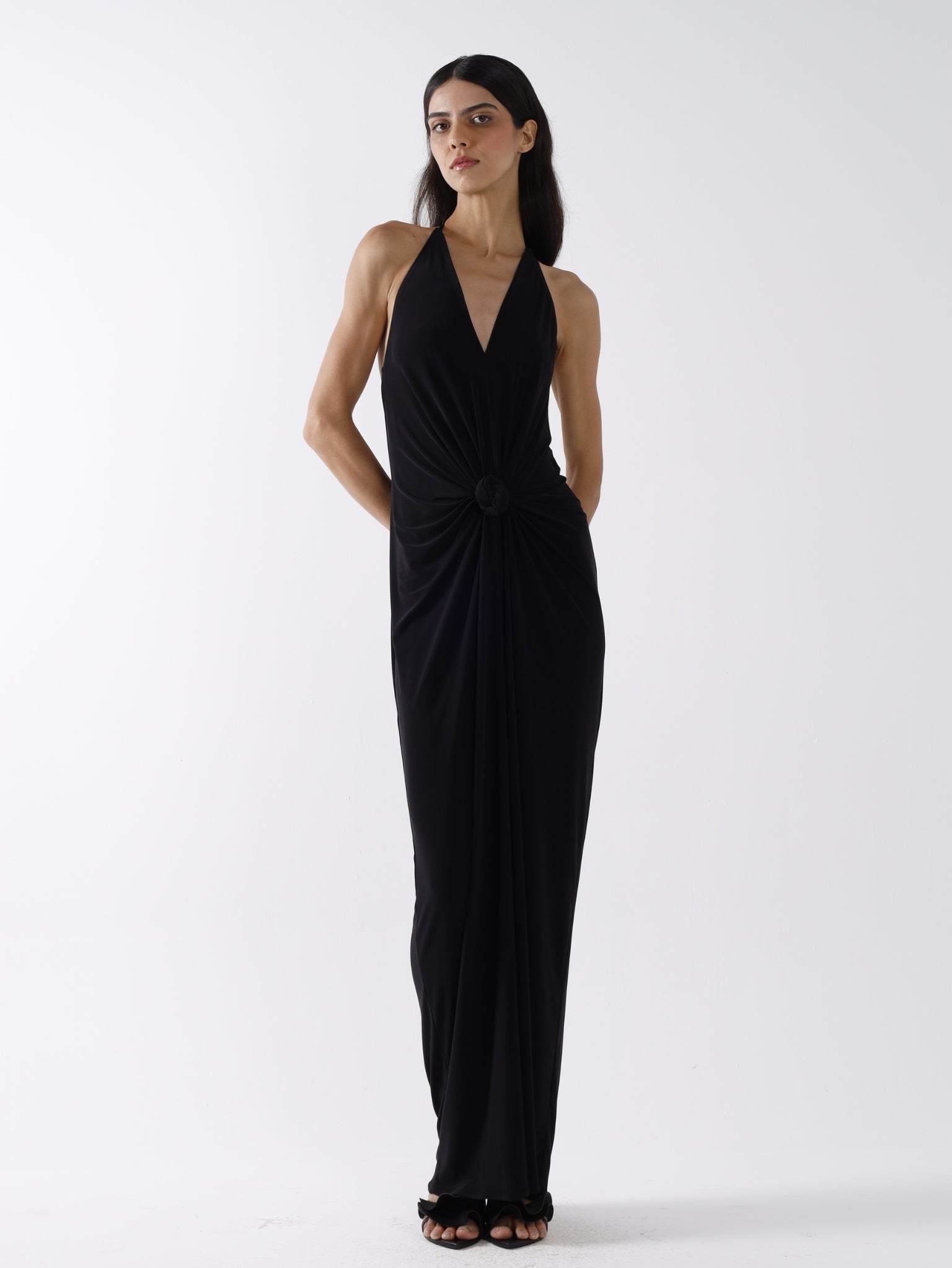 TIDE MAXI DRESS - BLACK
