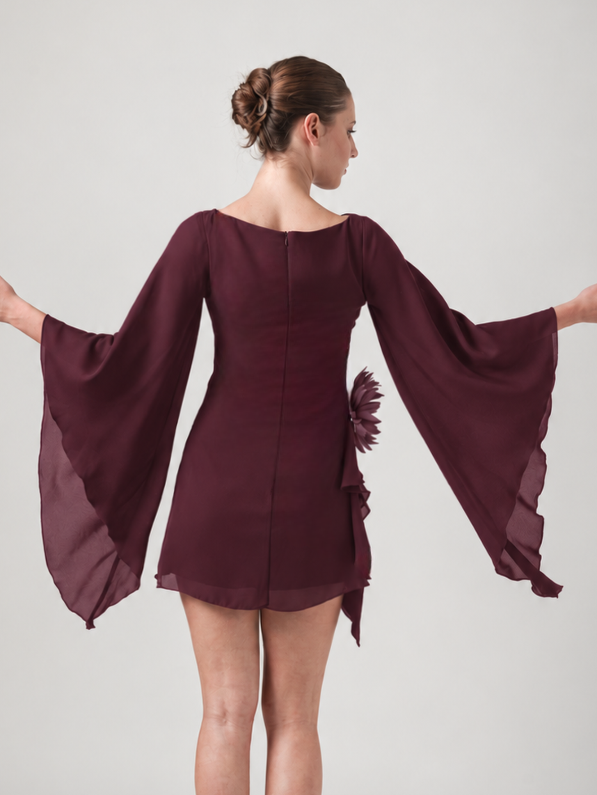 LEONIE MINI DRESS - PLUM