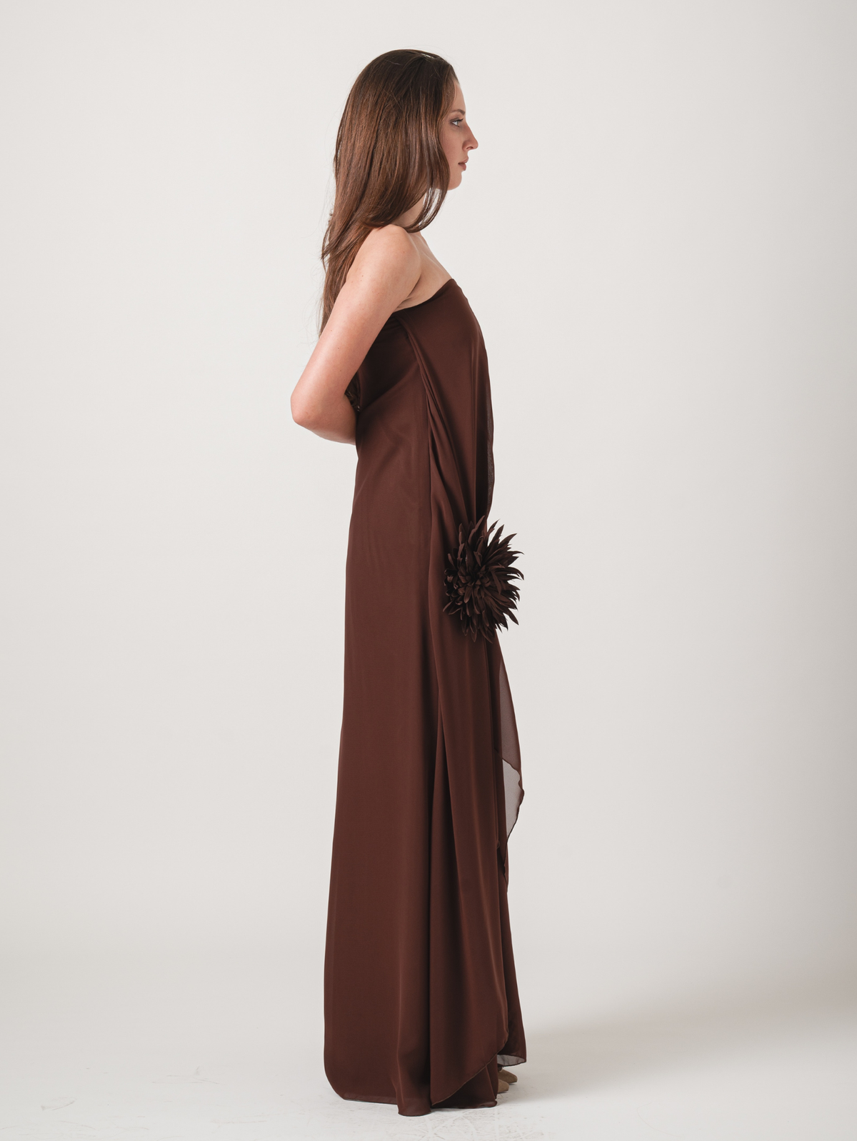 AMALIA MAXI DRESS - BROWN
