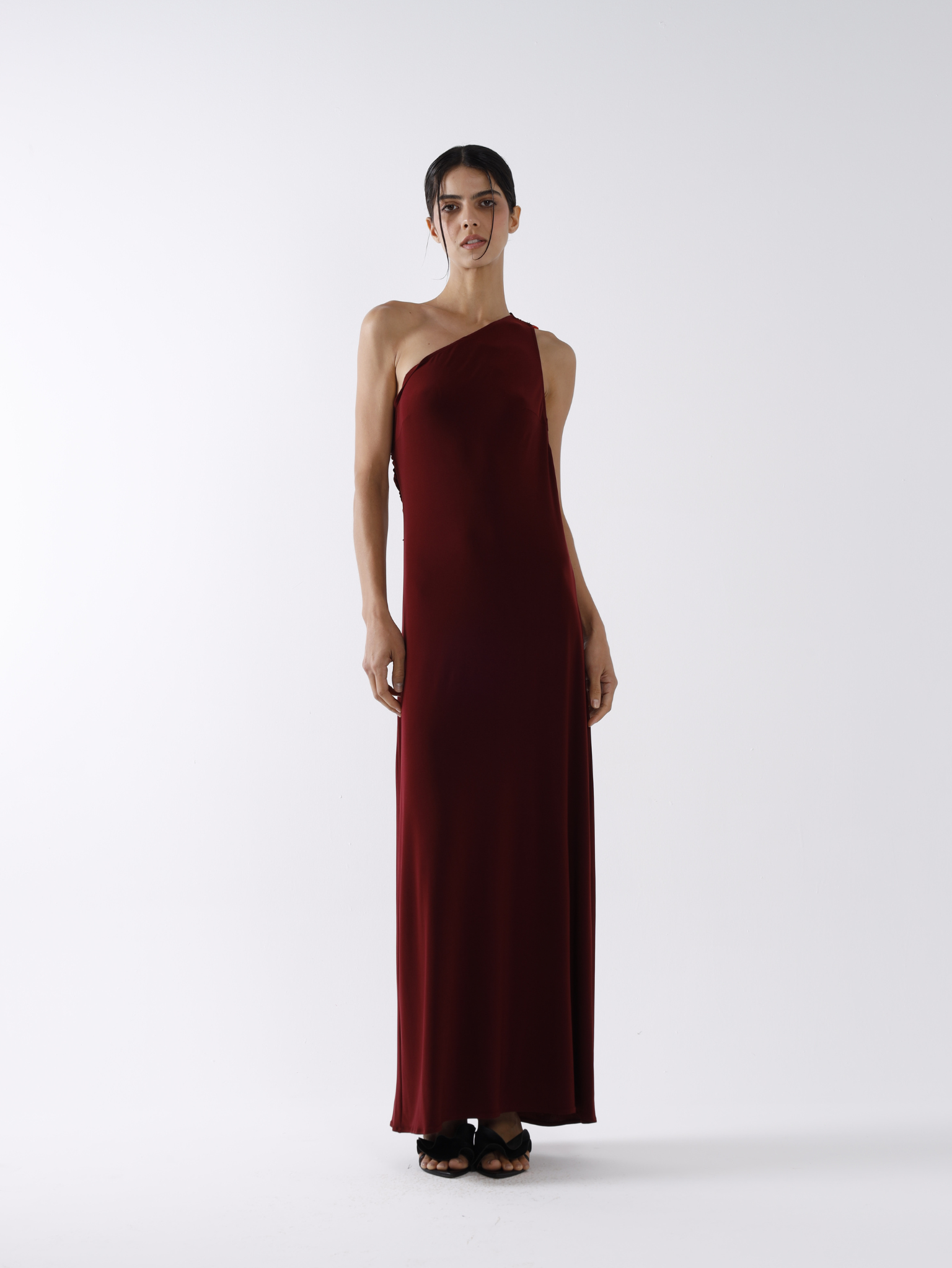 LADYBUG MAXI DRESS - WINE RED