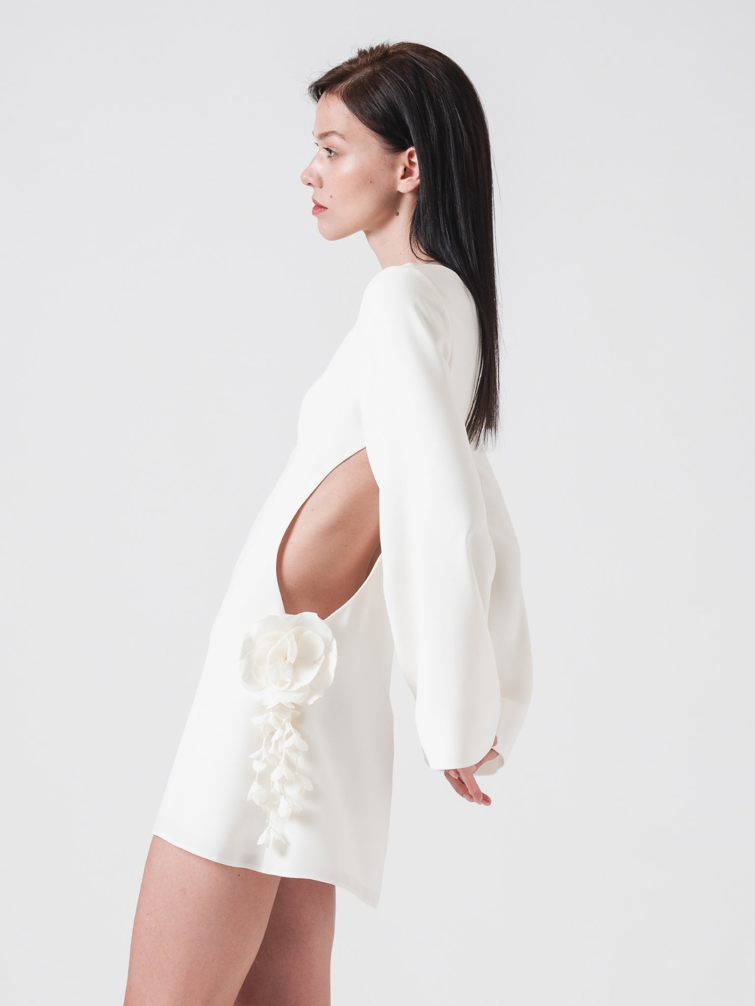 DAHLIA MINI DRESS - OFF WHITE
