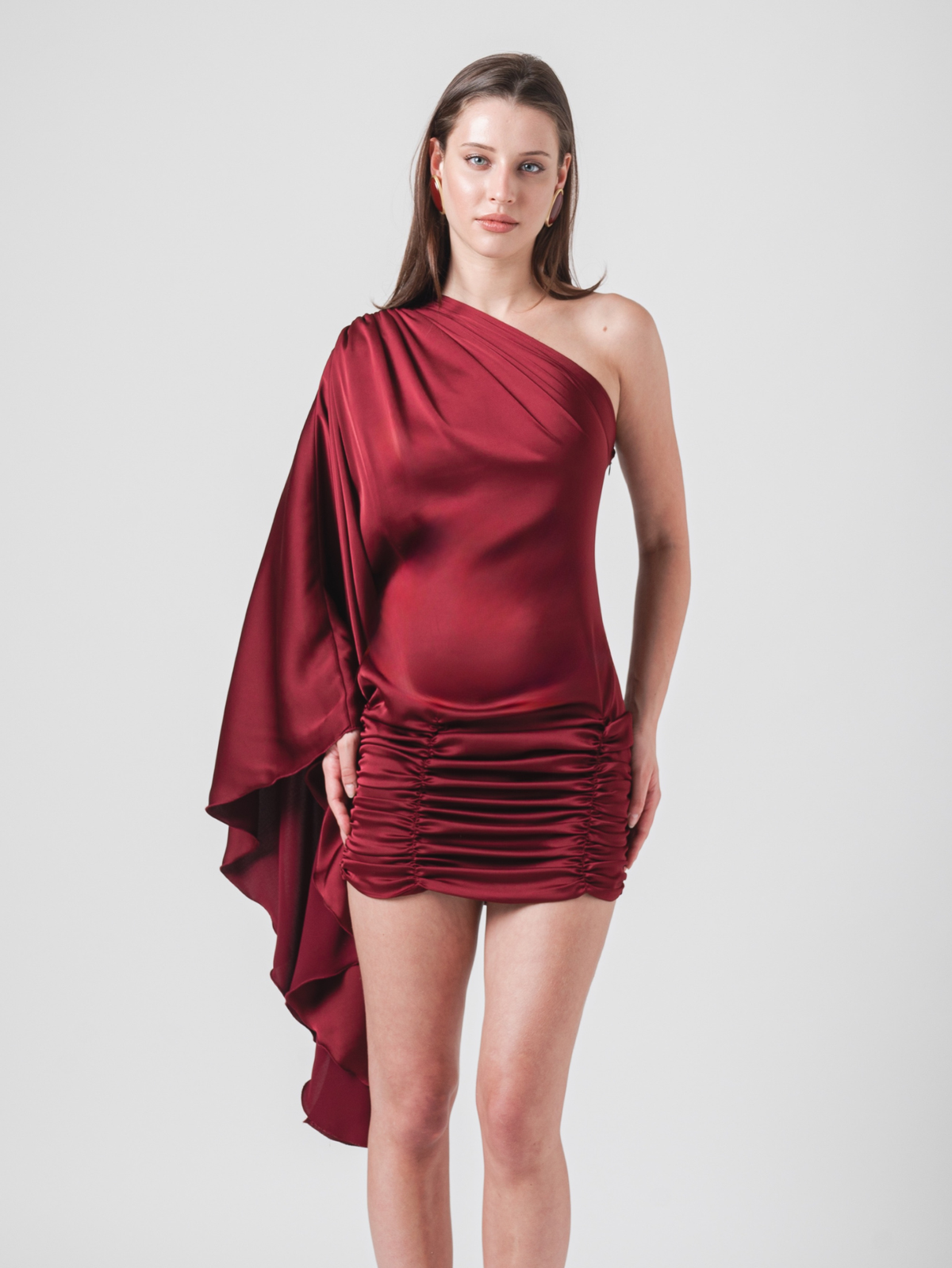 LUCIA MINI DRESS - WINE