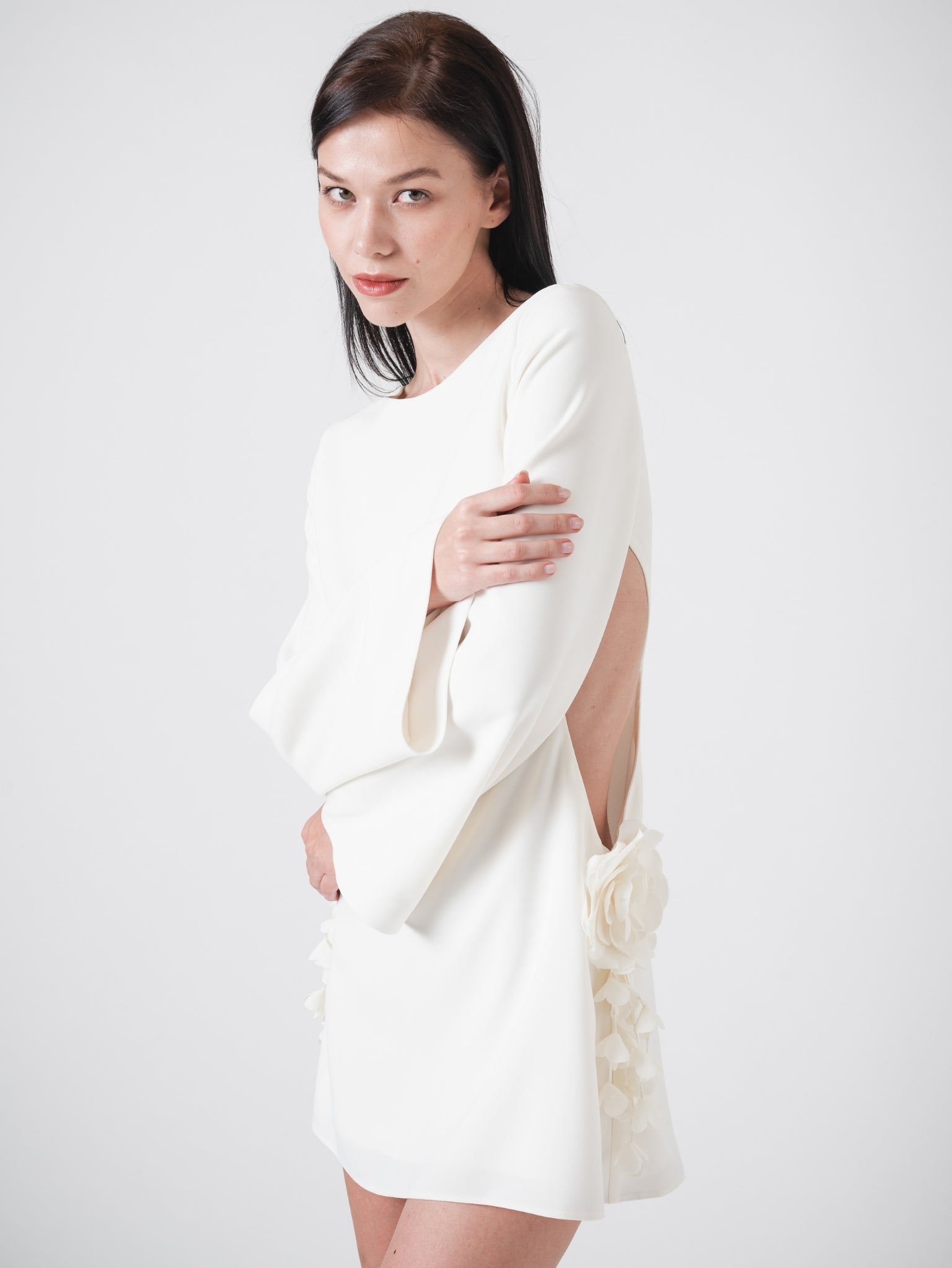 DAHLIA MINI DRESS - OFF WHITE