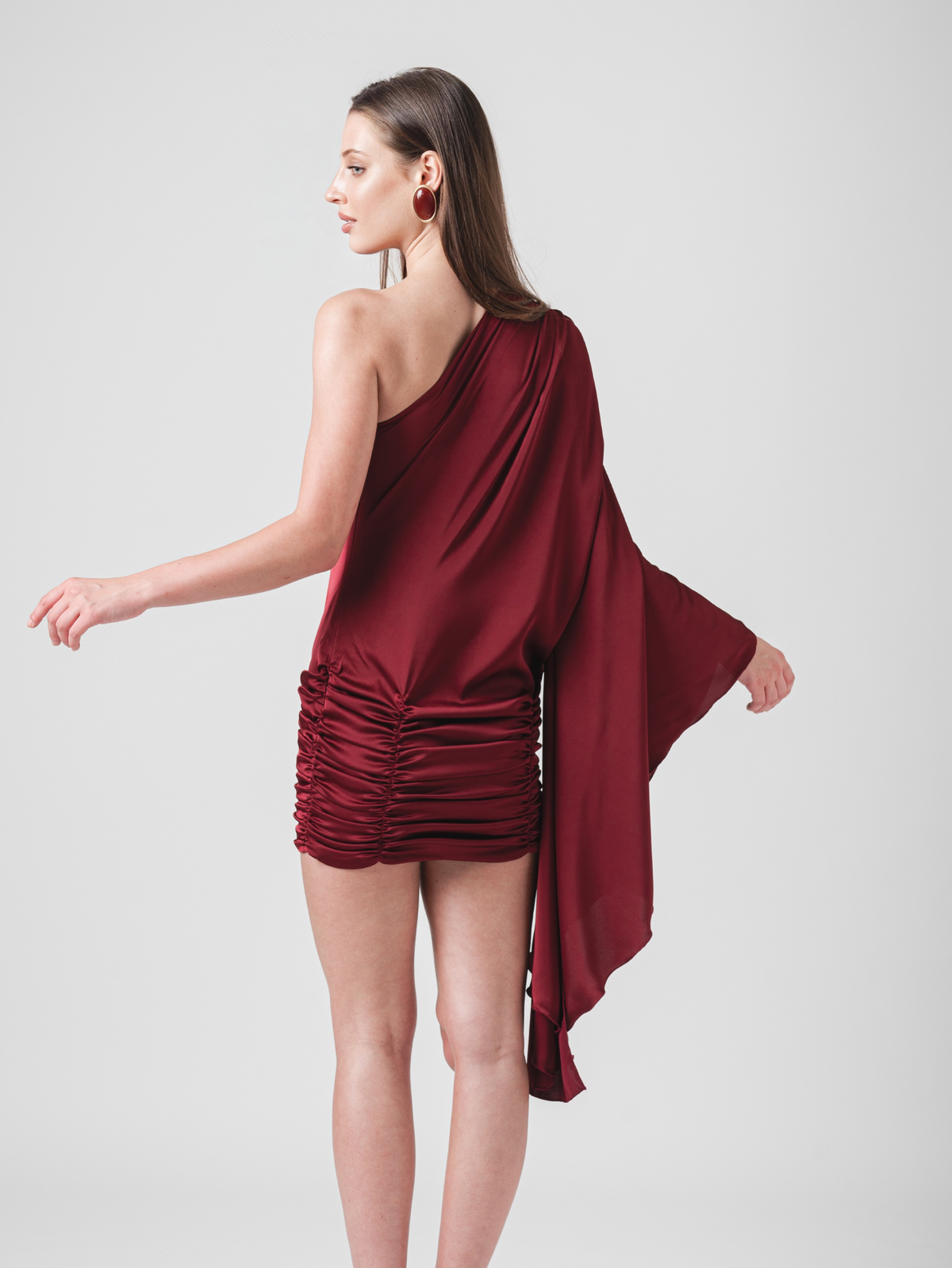 LUCIA MINI DRESS - WINE